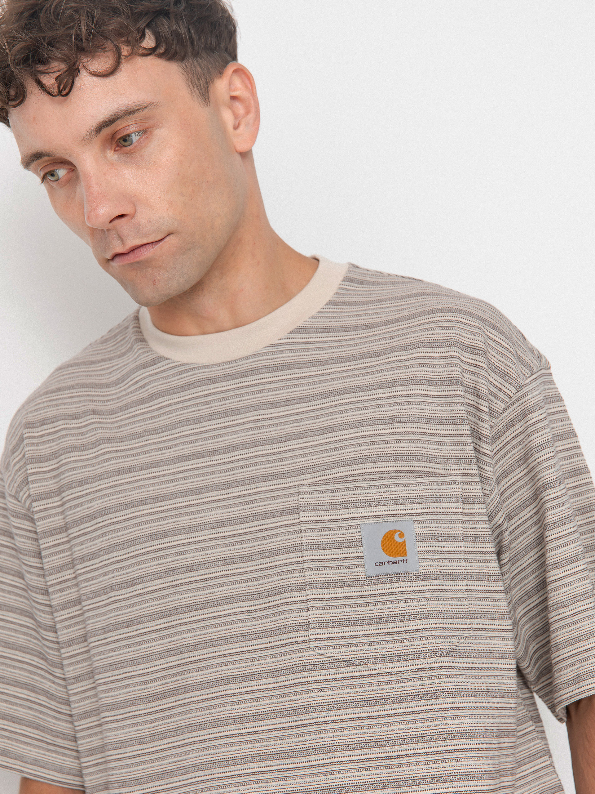 T-shirt Carhartt WIP Gellar Pocket (gellar stripe/wax)