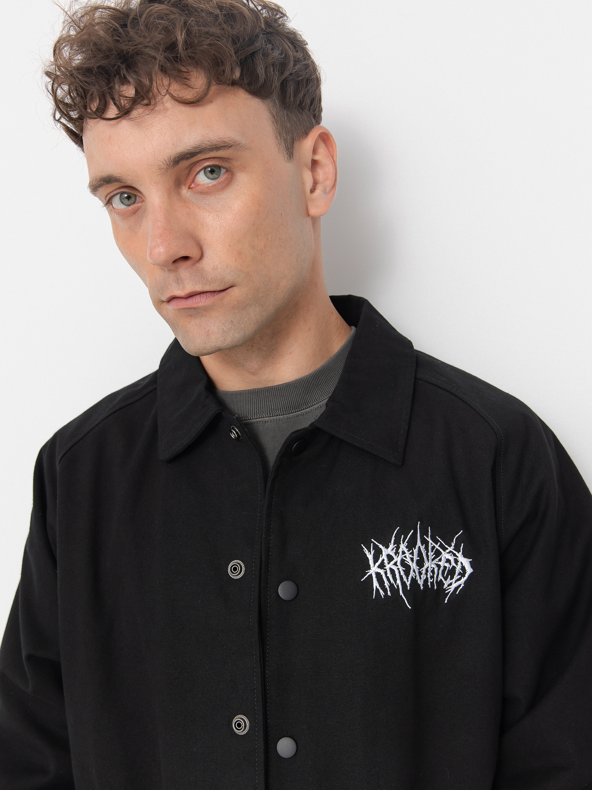 Kurtka Krooked Necro Skript (black/white)