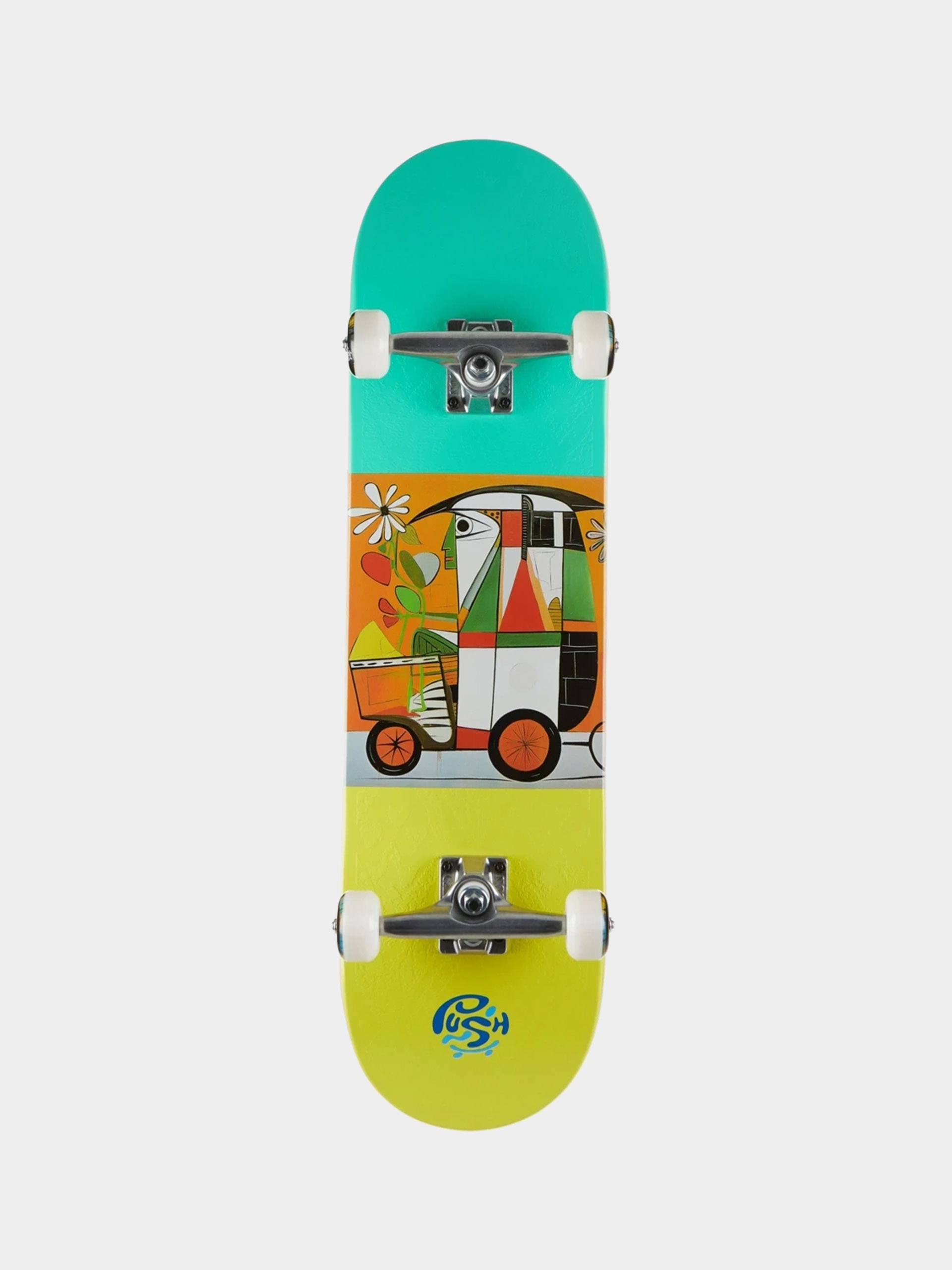 Deskorolka Push India Mlsl (yellow/green)