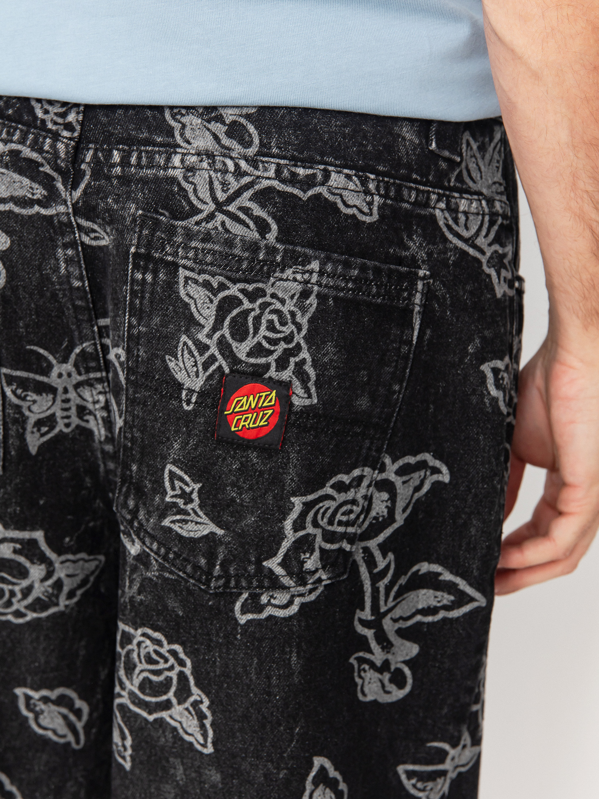 Spodnie Santa Cruz Big (mono flash roses)