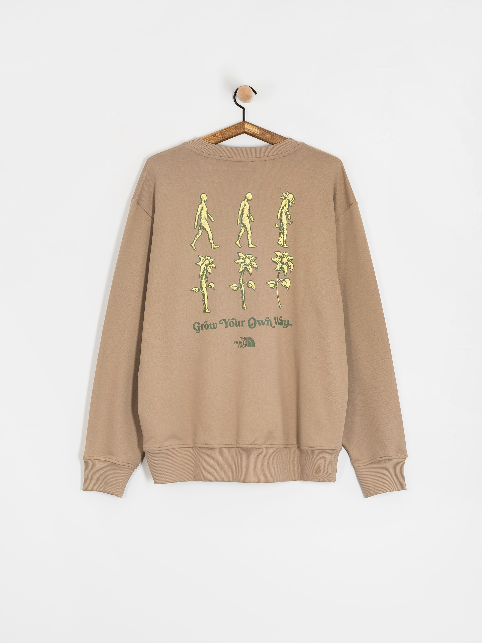 【Paragraph】24FW★ No.014 3D TYPO LOGO CREW Bluza The North Face Connect Relaxed Graphic Crew - brązowy