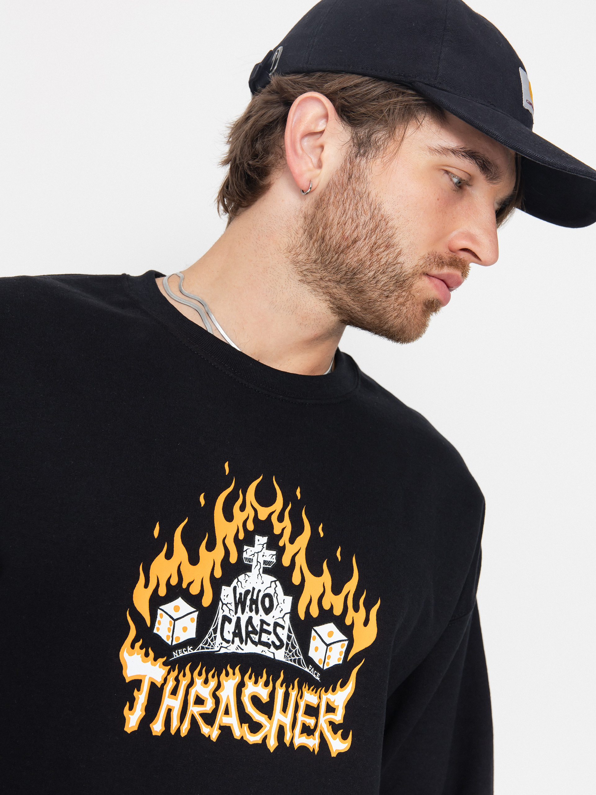 Bluza Thrasher Who Cares By Neckface (black)