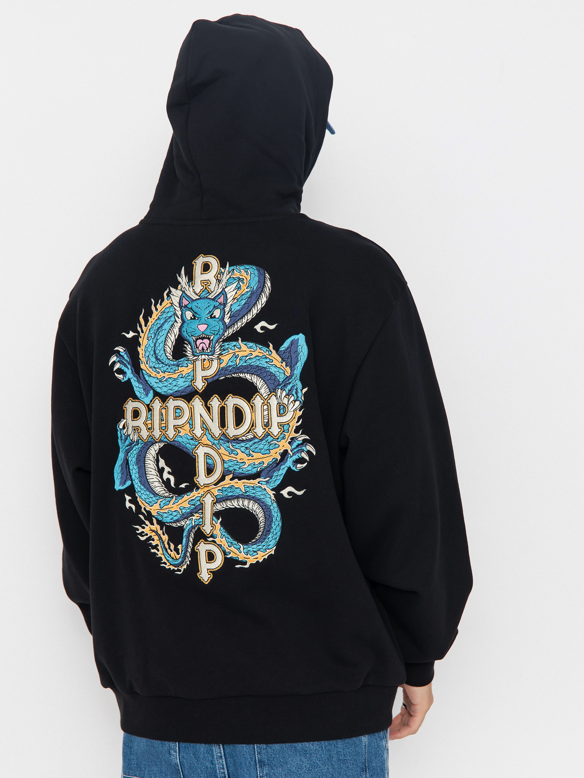 Bluza z kapturem RipNDip Shen Nerm HD (black vintage wash)