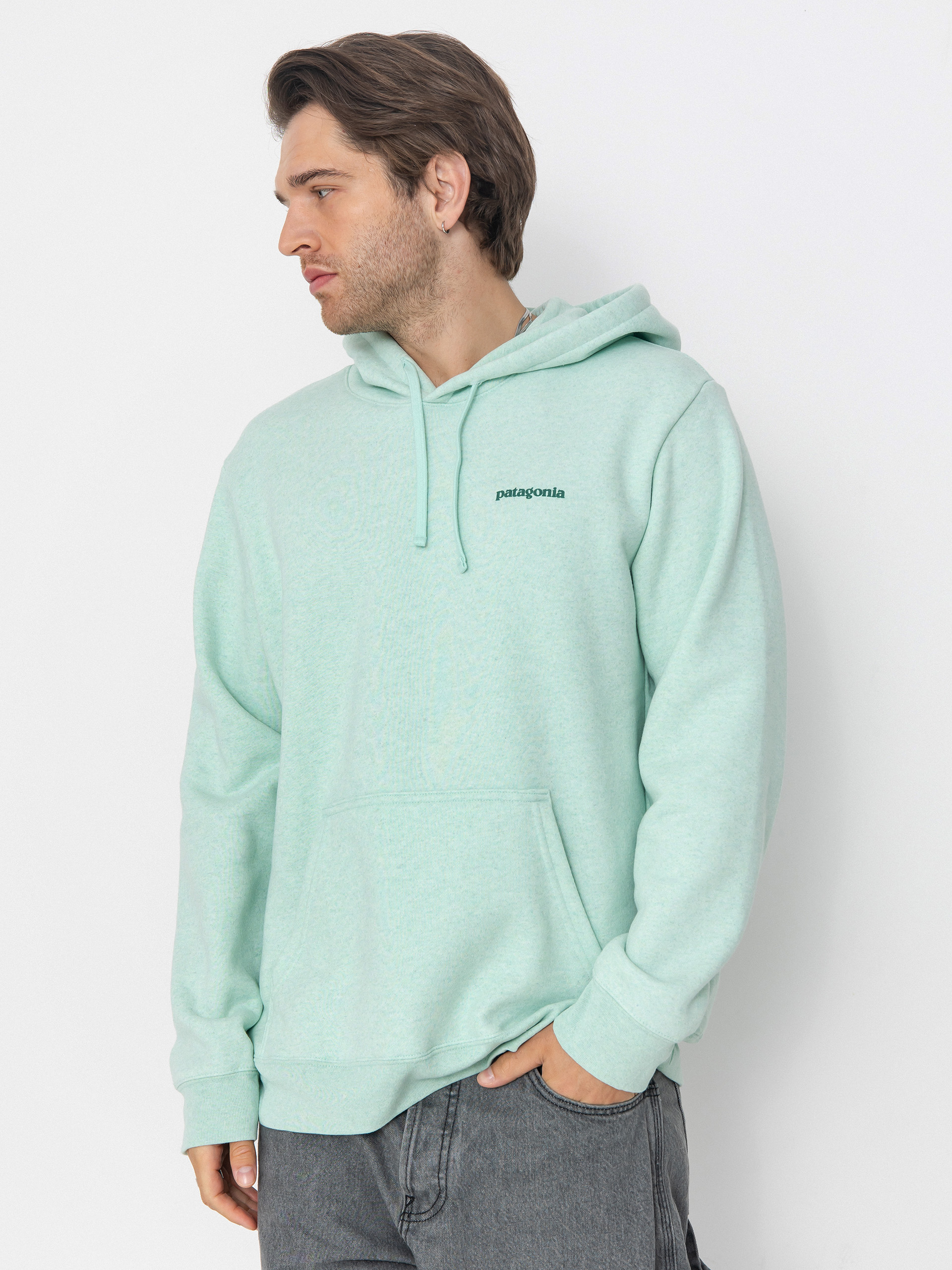 Bluza z kapturem Patagonia Fitz Roy Icon Uprisal HD (rinsed green)