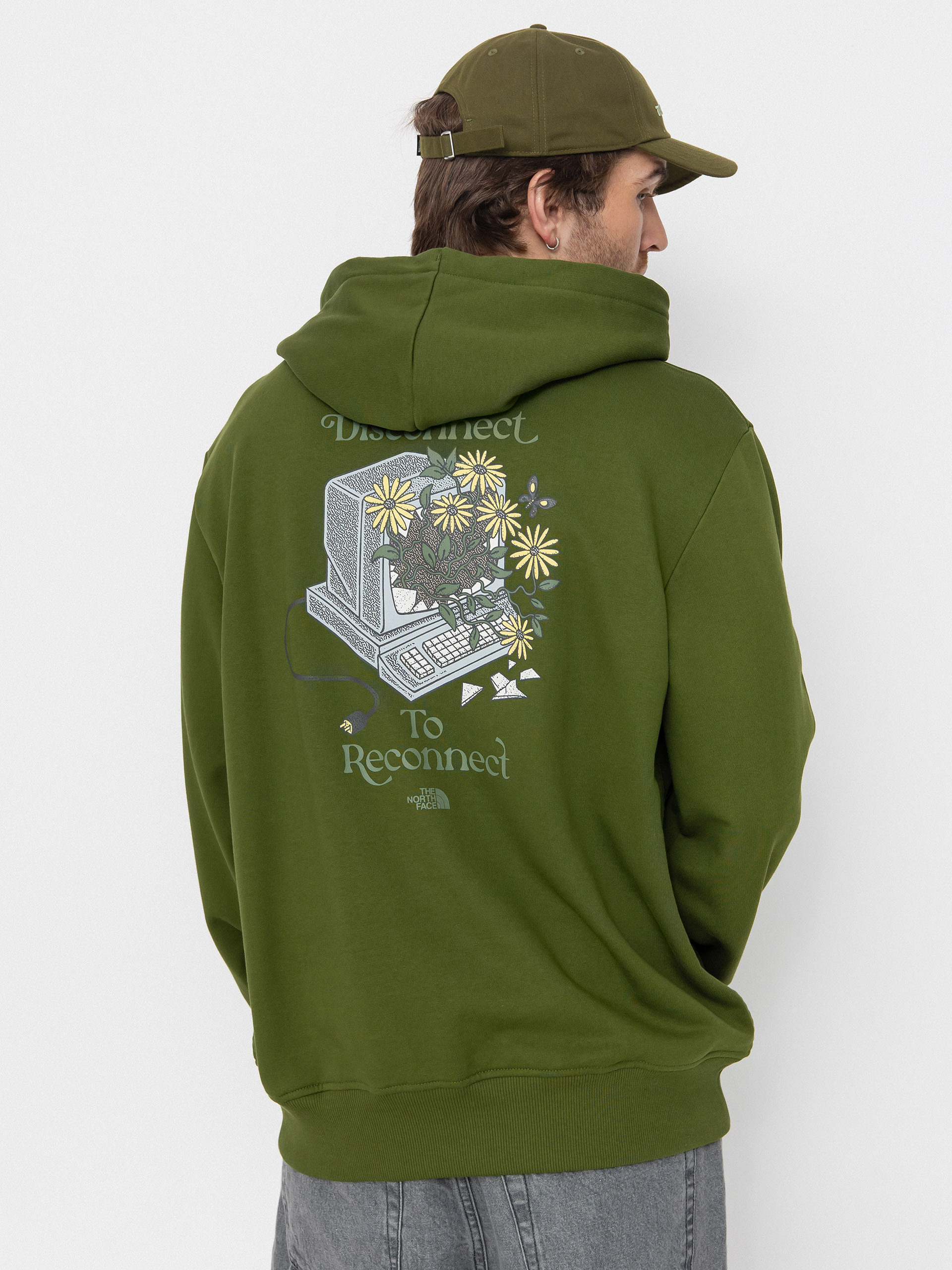 Bluza z kapturem The North Face Connect Relaxed Graphic HD (woodland green)
