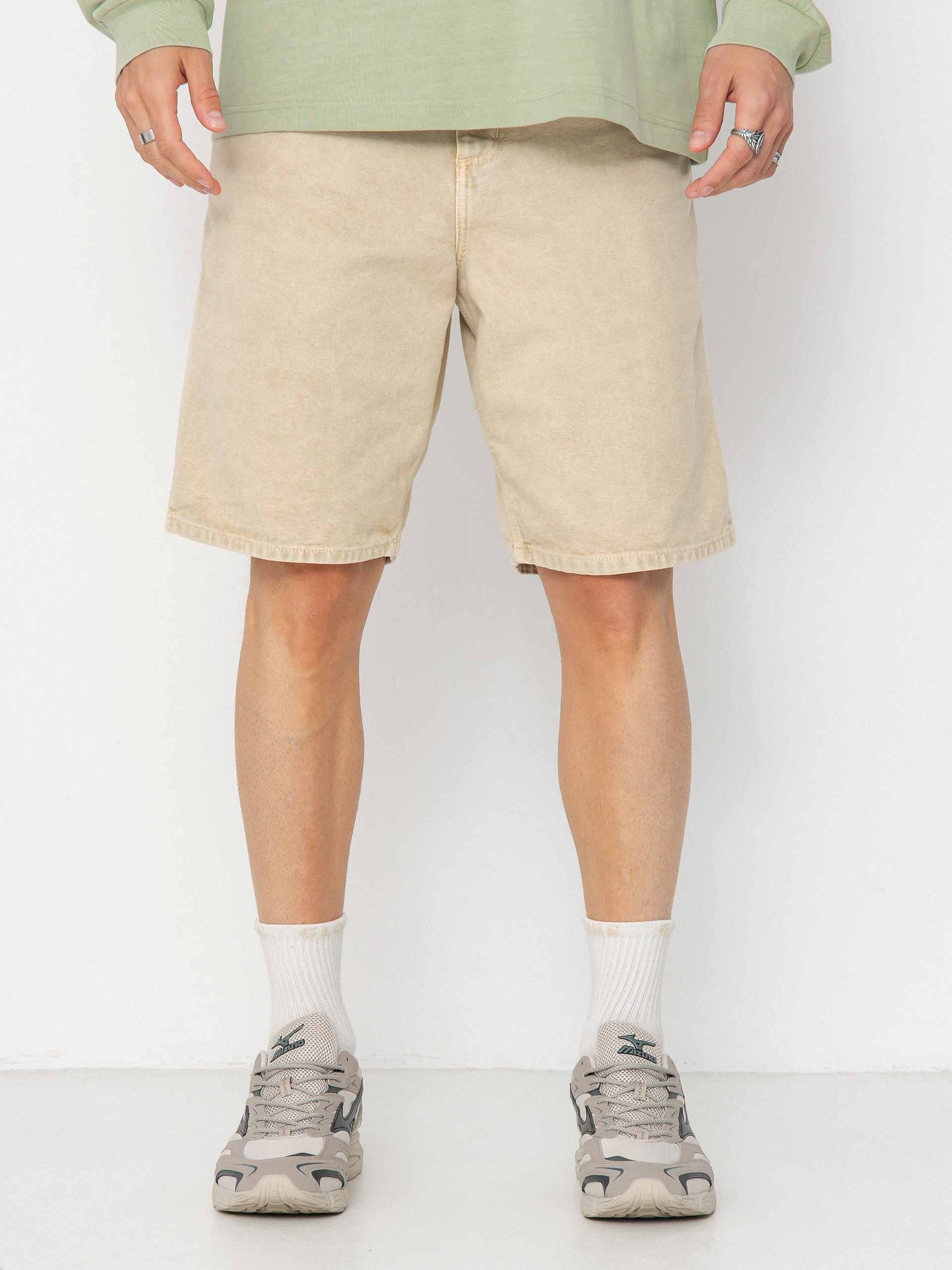 Szorty Carhartt WIP Single Knee (dusty h brown/chalk wash)