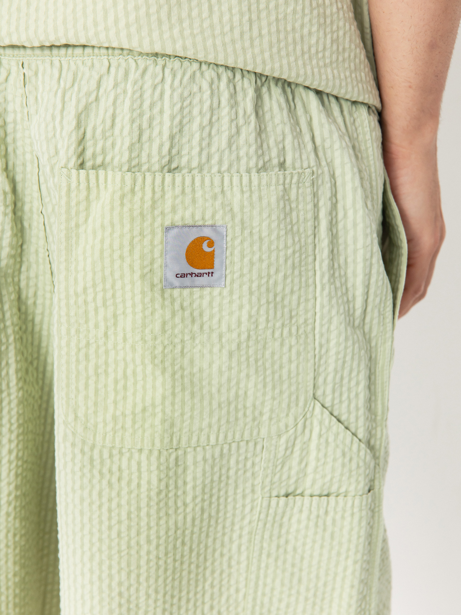 Szorty Carhartt WIP Toland (toland stripe/pale olive)