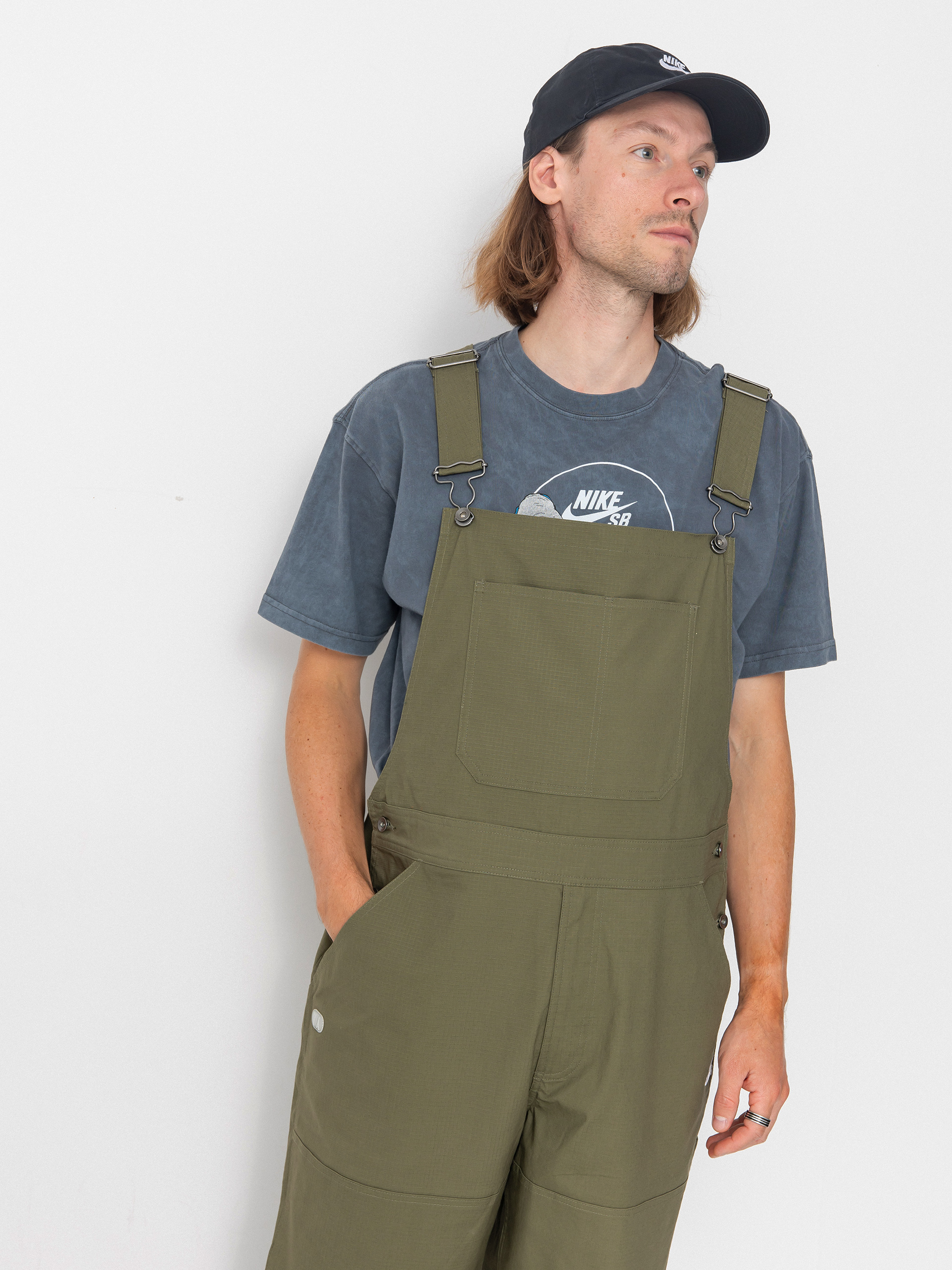 Spodnie Nike SB Federation Agnostic Overalls (medium olive/white)