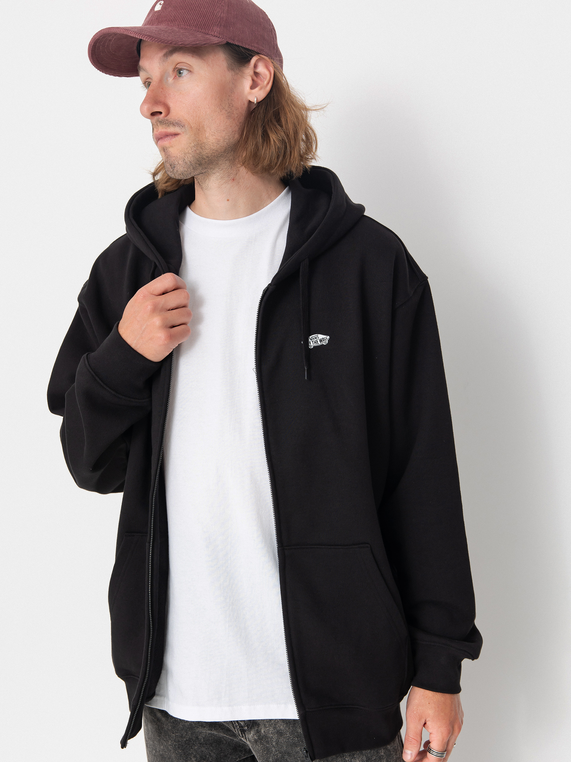 Bluza z kapturem Vans Style 76 II Loose Ft ZHD (black/white)