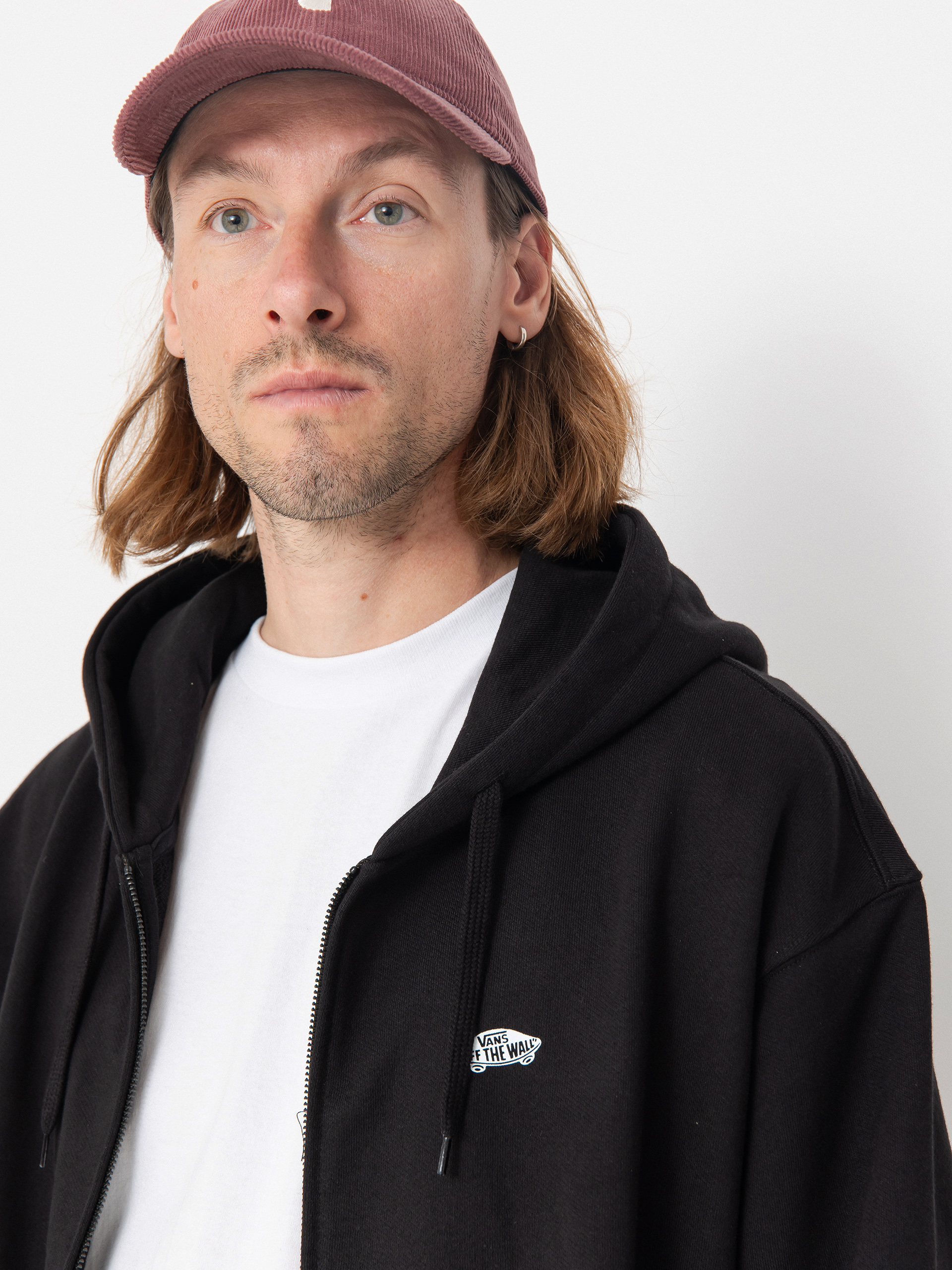 Bluza z kapturem Vans Style 76 II Loose Ft ZHD (black/white)