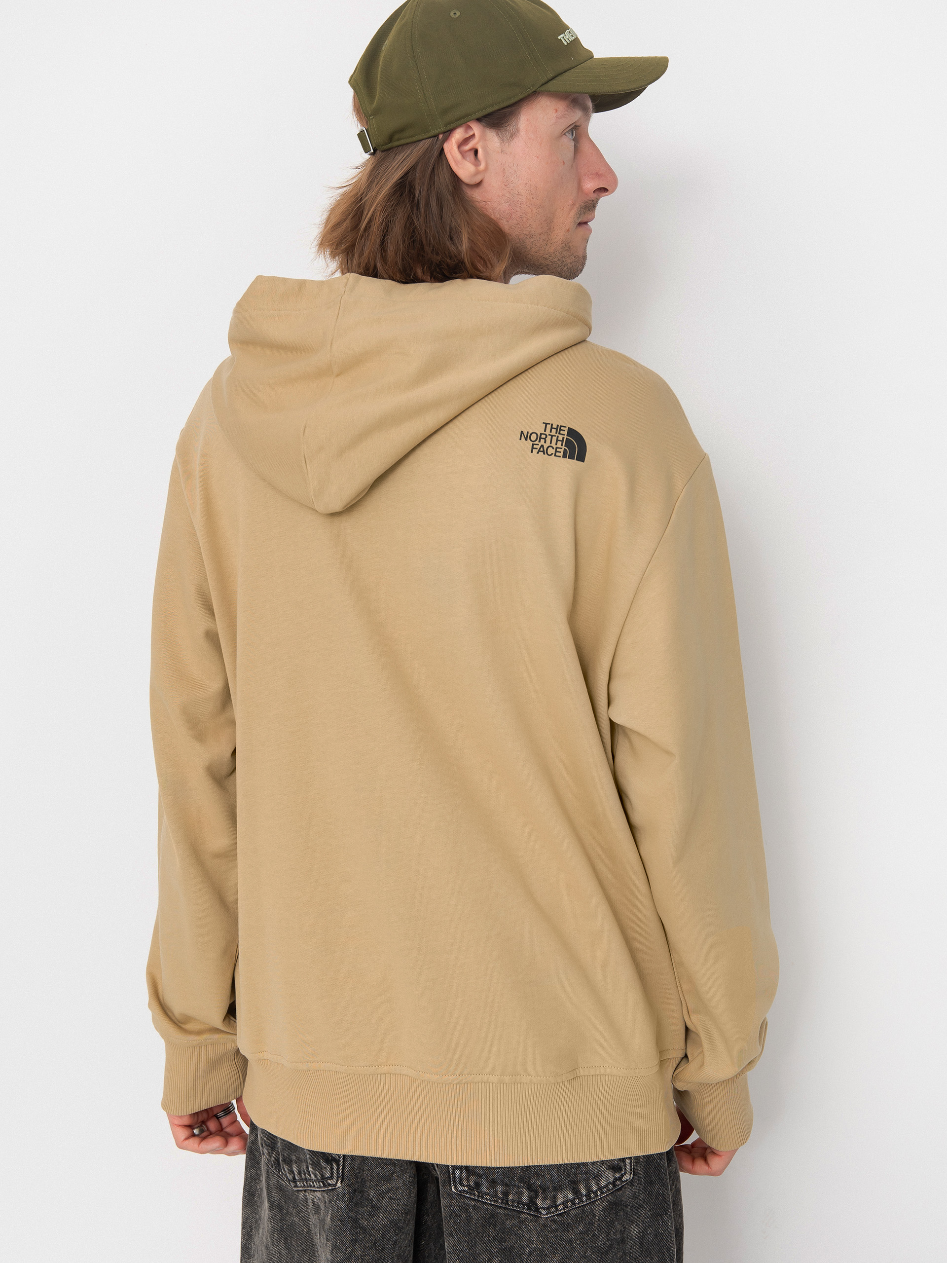 Bluza z kapturem The North Face Mountain Logo Relaxed HD (khaki stone)