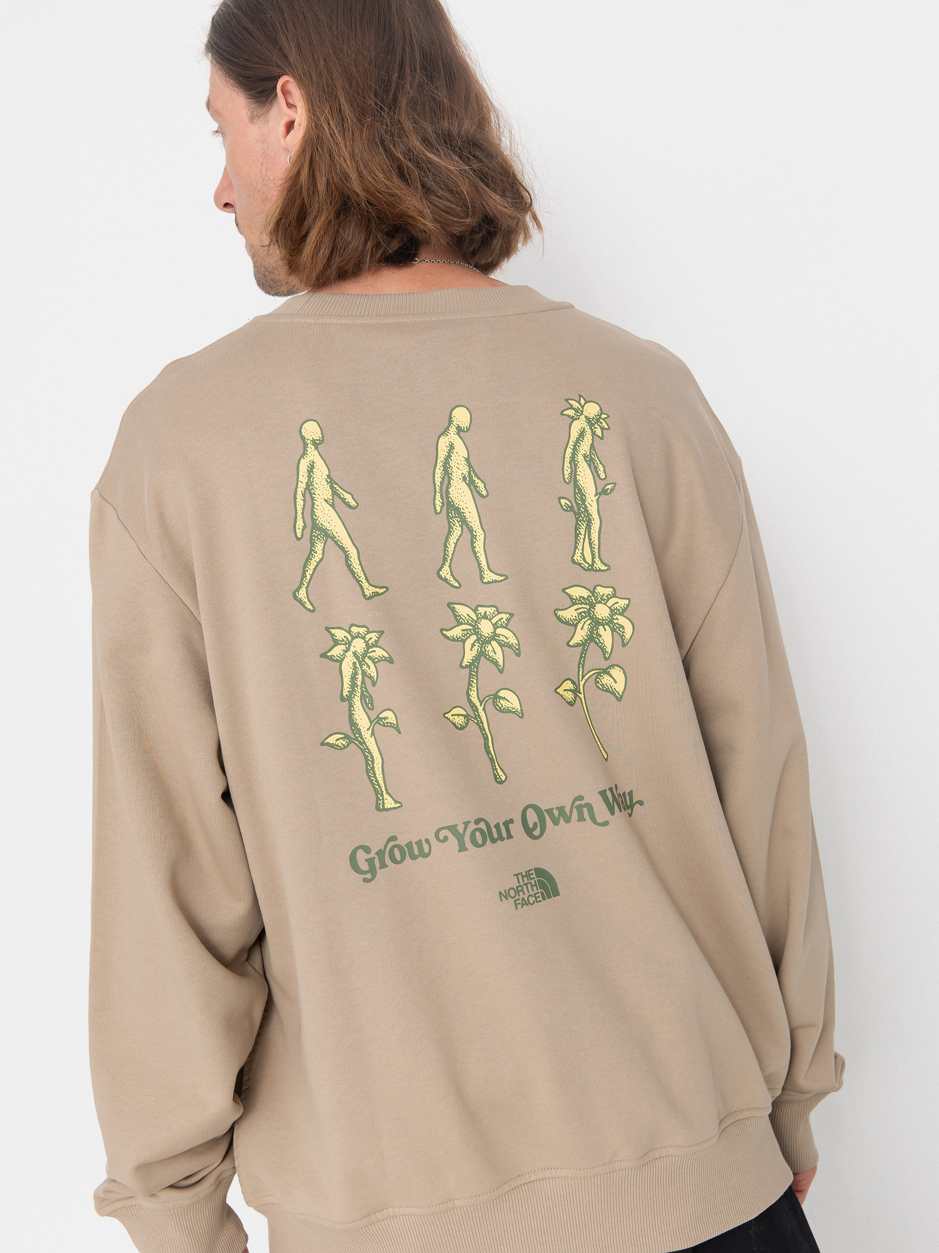 Bluza The North Face Connect Relaxed Graphic Crew (mushroom grey)