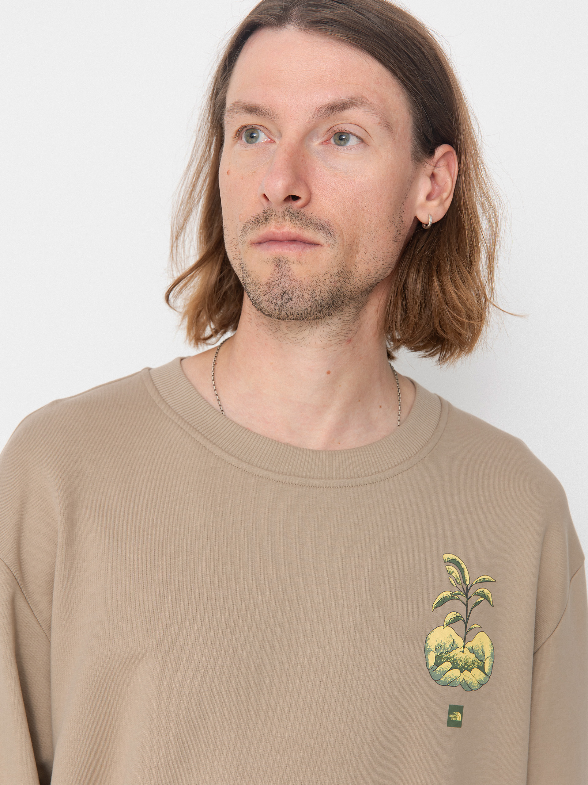 Bluza The North Face Connect Relaxed Graphic Crew (mushroom grey)