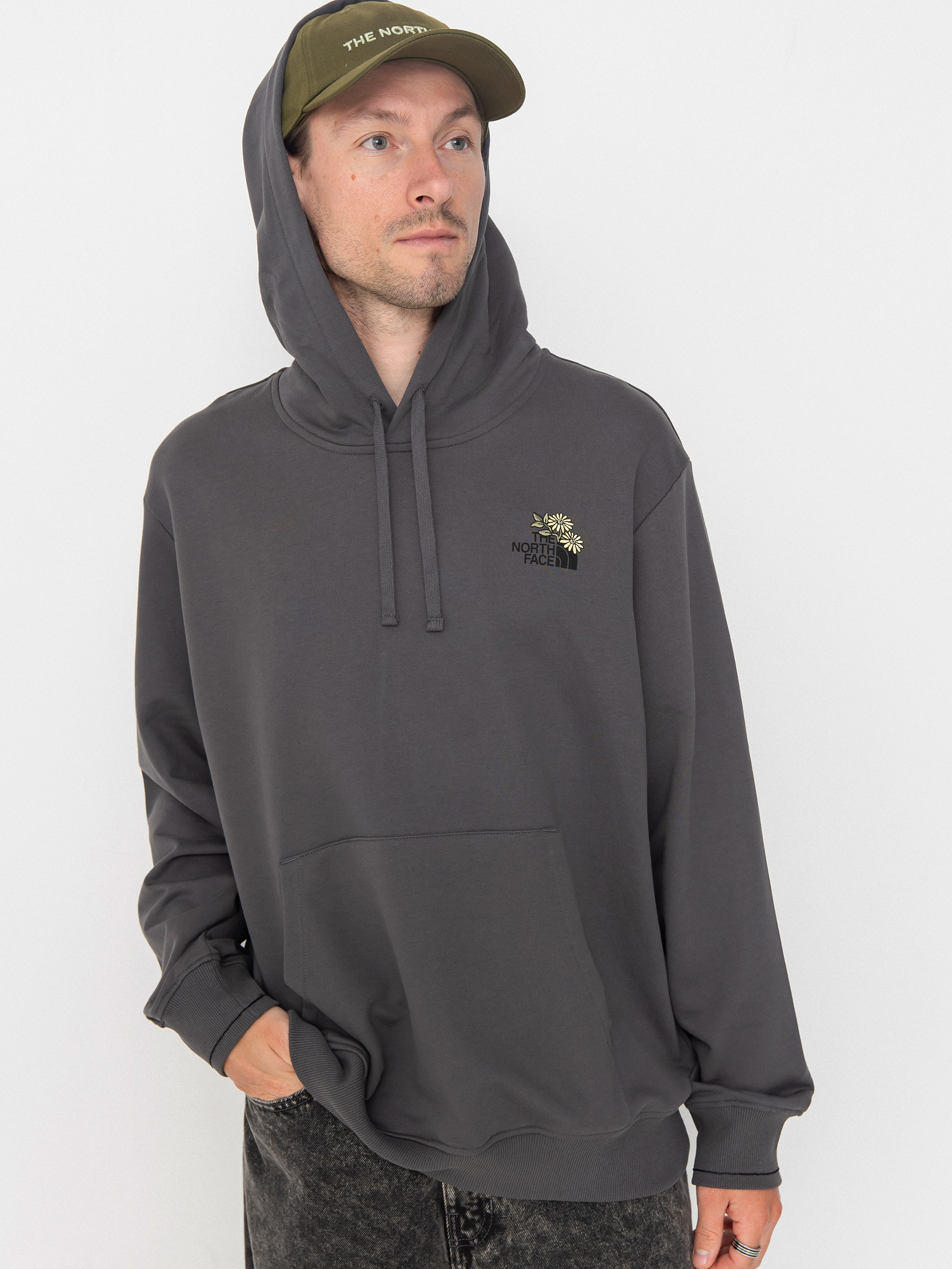 Bluza z kapturem The North Face Flower Dome Relaxed HD (anthracite grey)