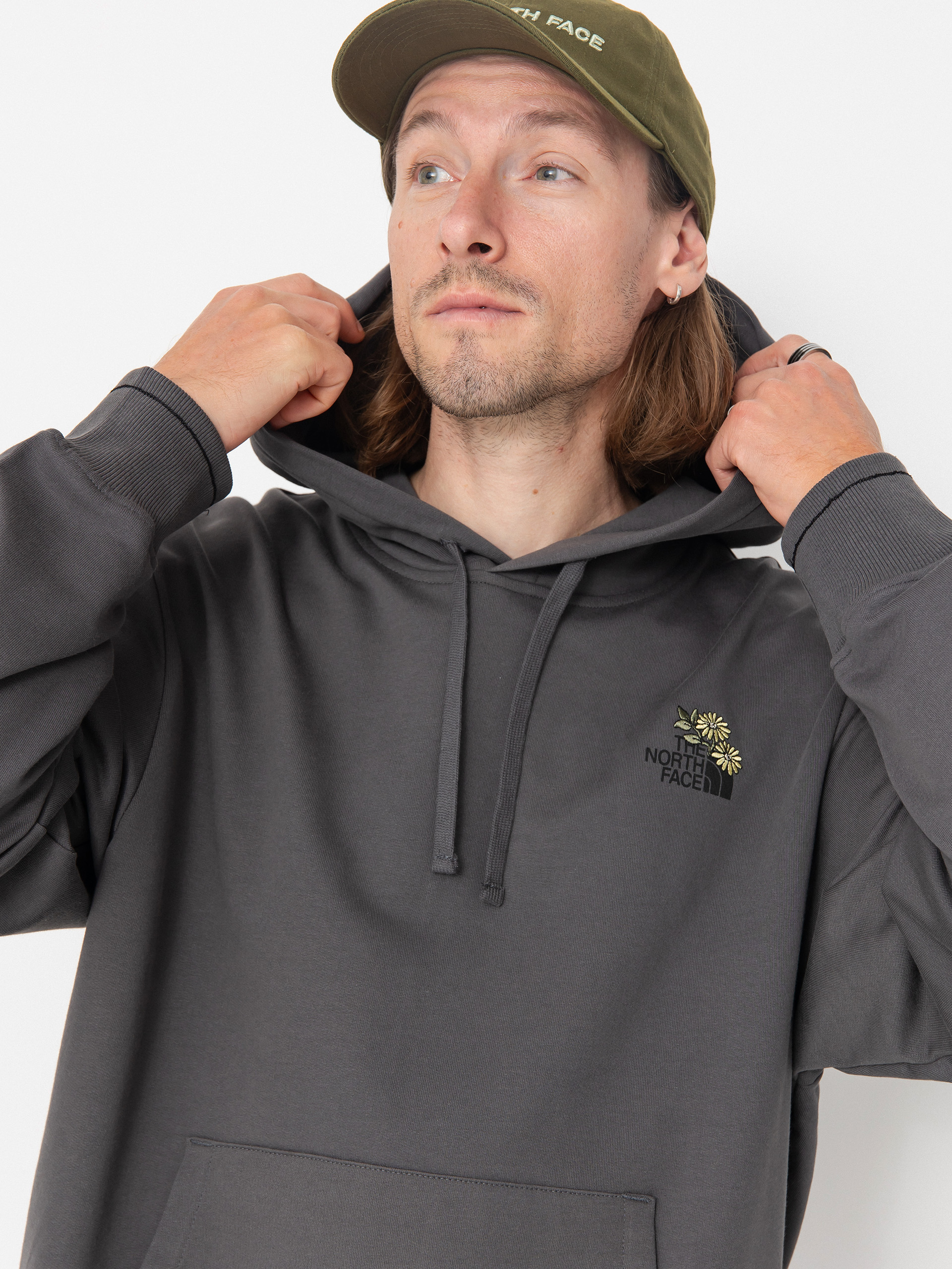 Bluza z kapturem The North Face Flower Dome Relaxed HD (anthracite grey)