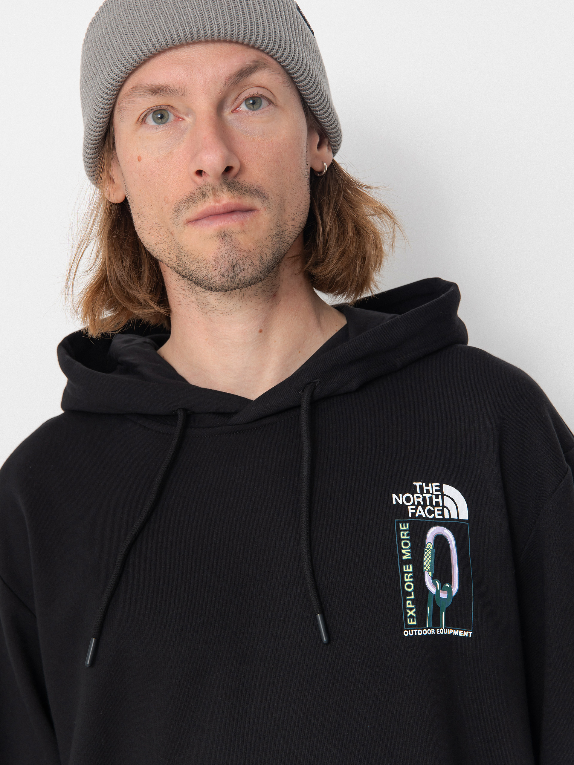 Bluza z kapturem The North Face Explore Gear Relaxed HD (tnf black)