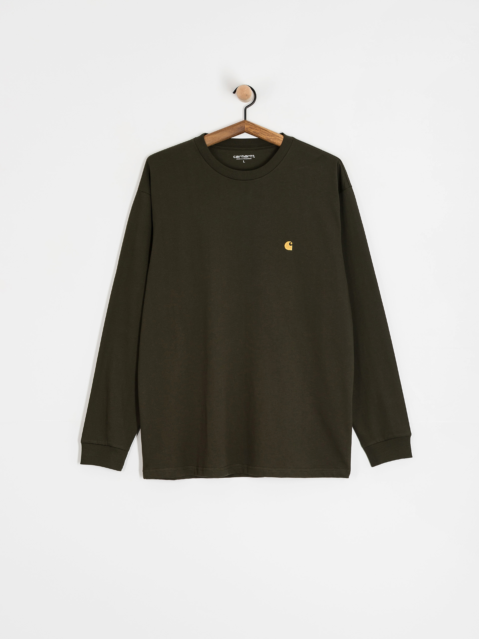 Longsleeve Carhartt WIP Chase (olive/gold)