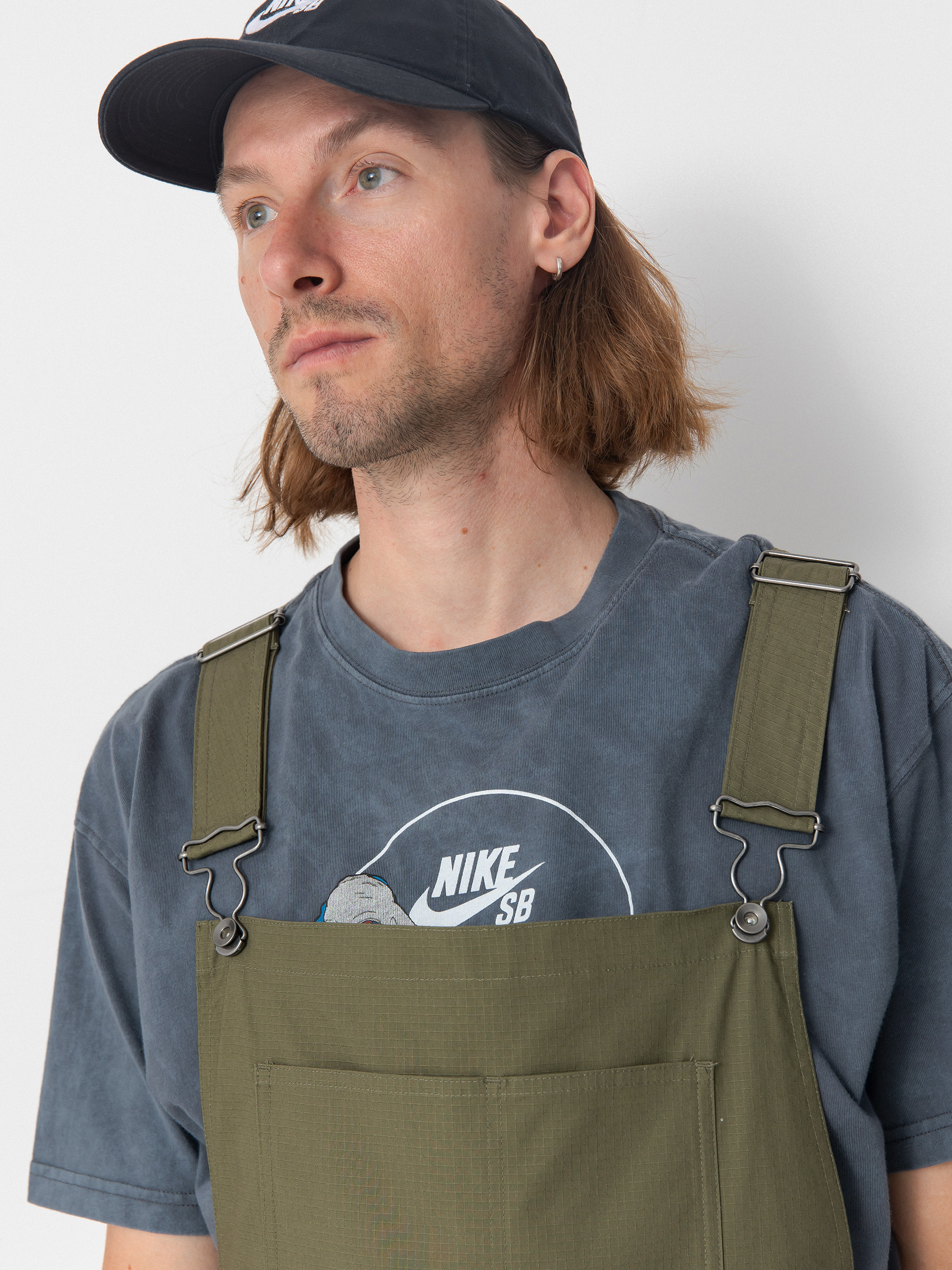 Spodnie Nike SB Federation Agnostic Overalls (medium olive/white)