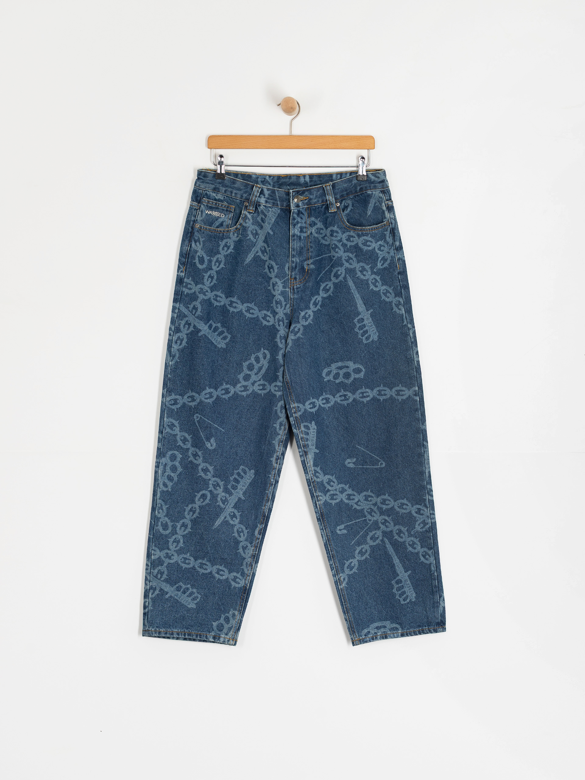 Spodnie Wasted Paris Knuckles Casper (washed blue)
