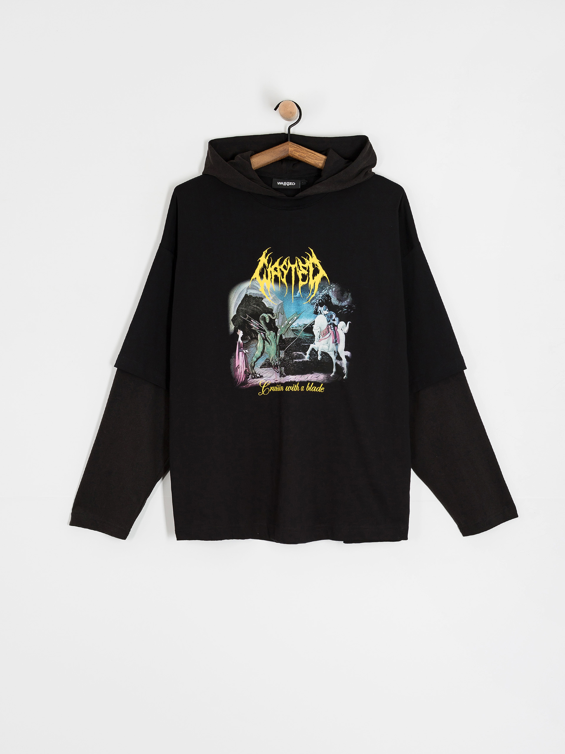 Bluza z kapturem Wasted Paris Tale Age HD (black/faded black)