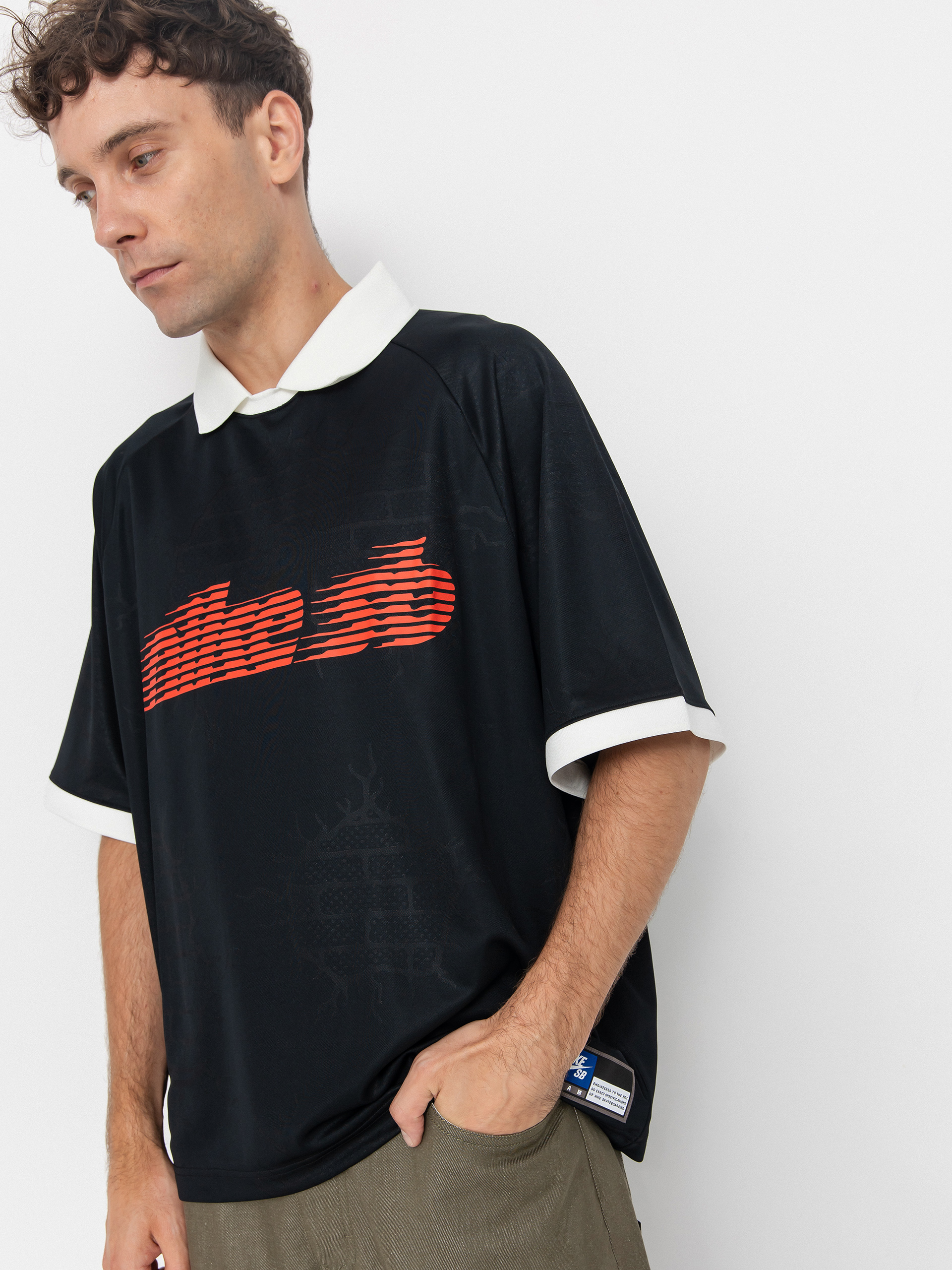 Polo Nike SB DF Jacquard Jersey (black/sail)