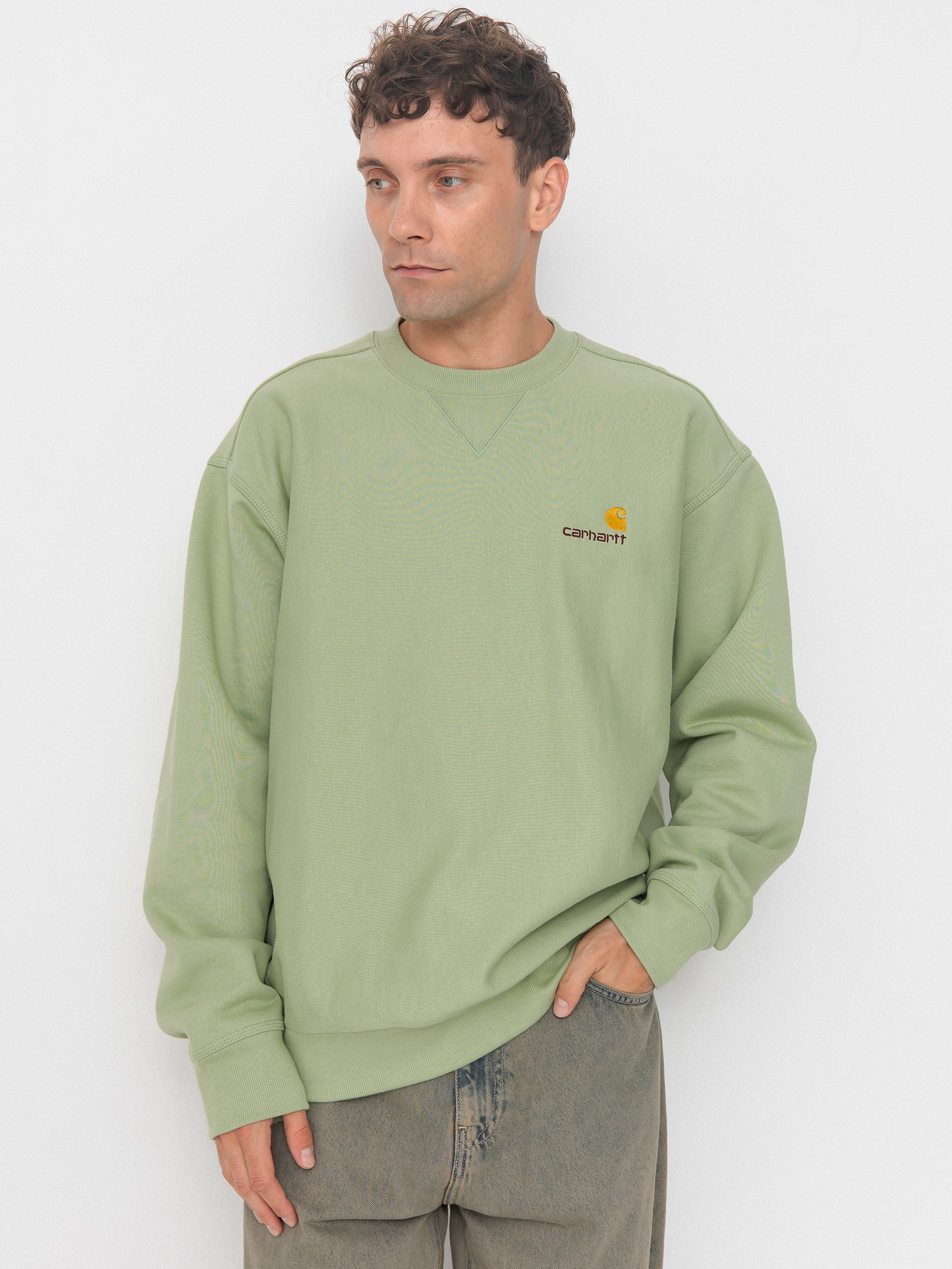 Bluza Carhartt WIP American Script (pale olive)