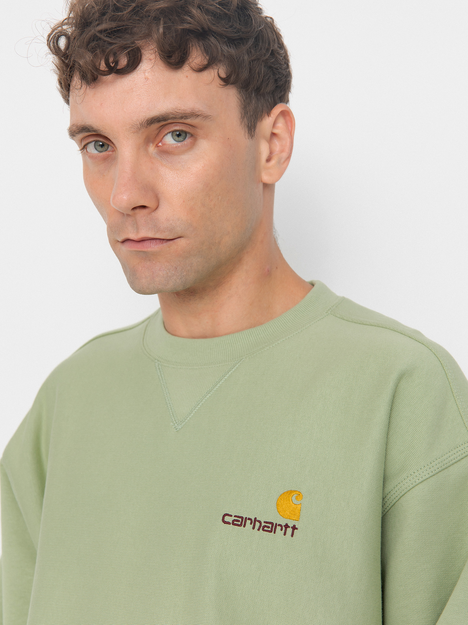 Bluza Carhartt WIP American Script (pale olive)