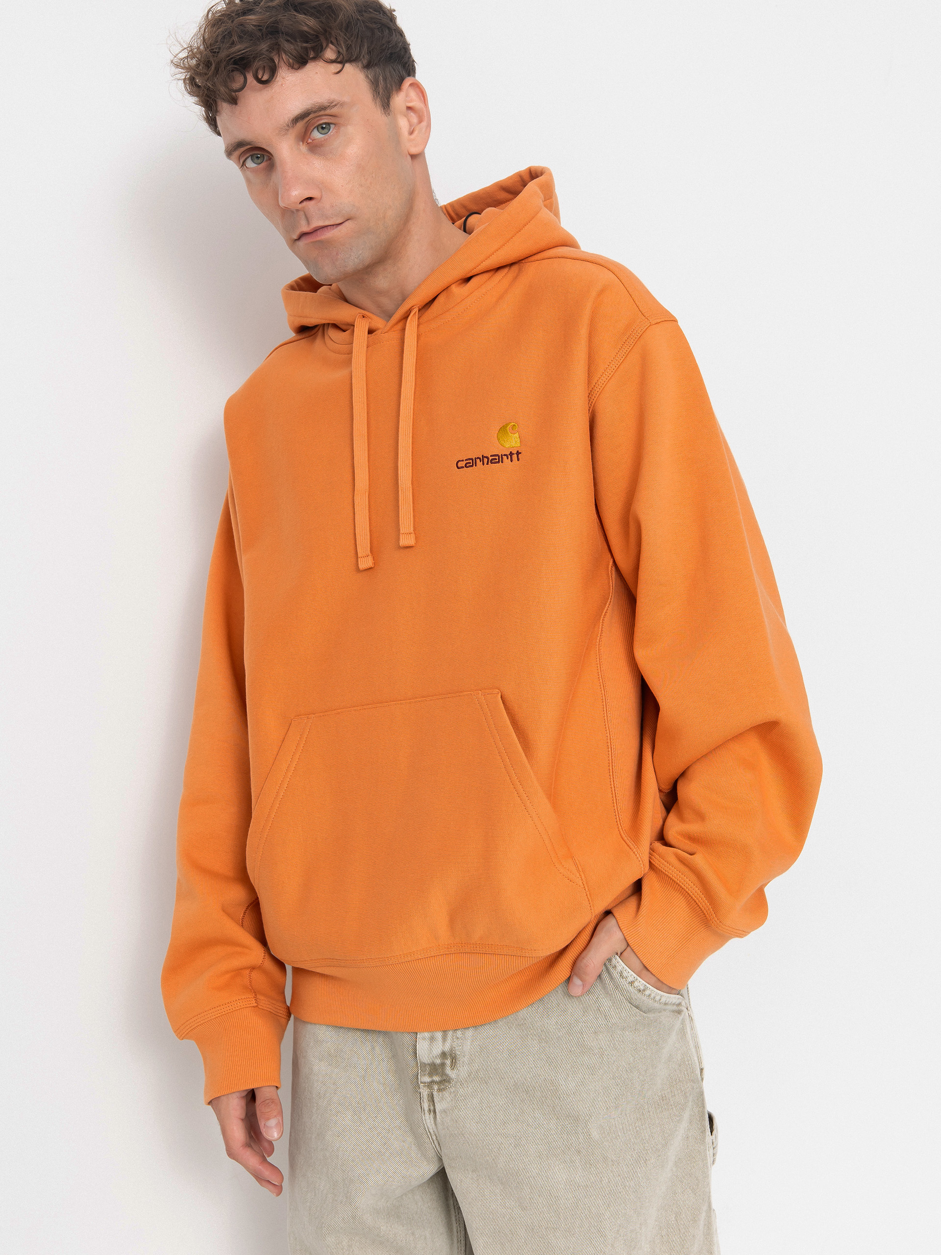 Bluza z kapturem Carhartt WIP American Script HD (redhaven)