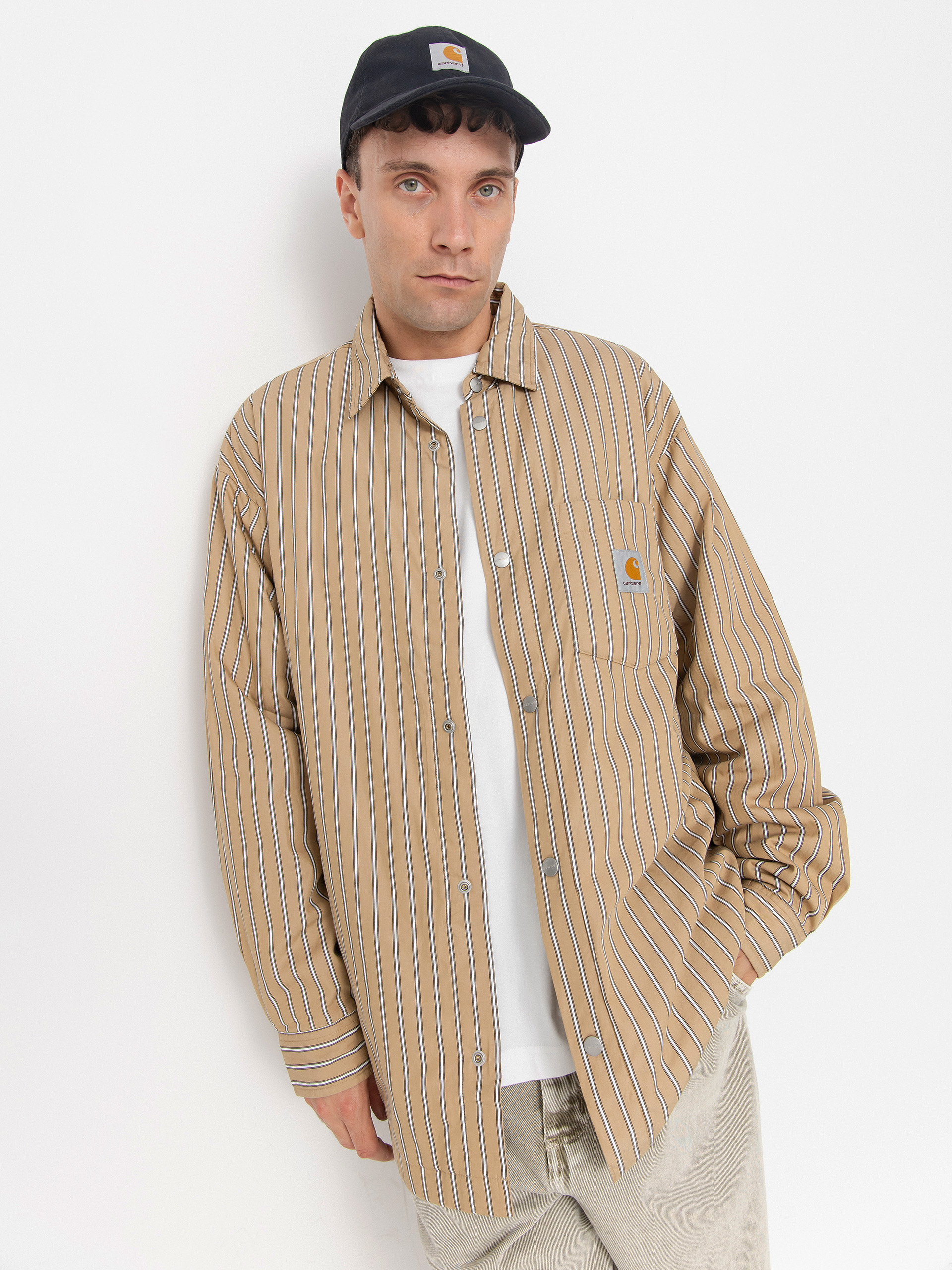 Kurtka Carhartt WIP Grimsby (grimsby stripe/dusty h brown)