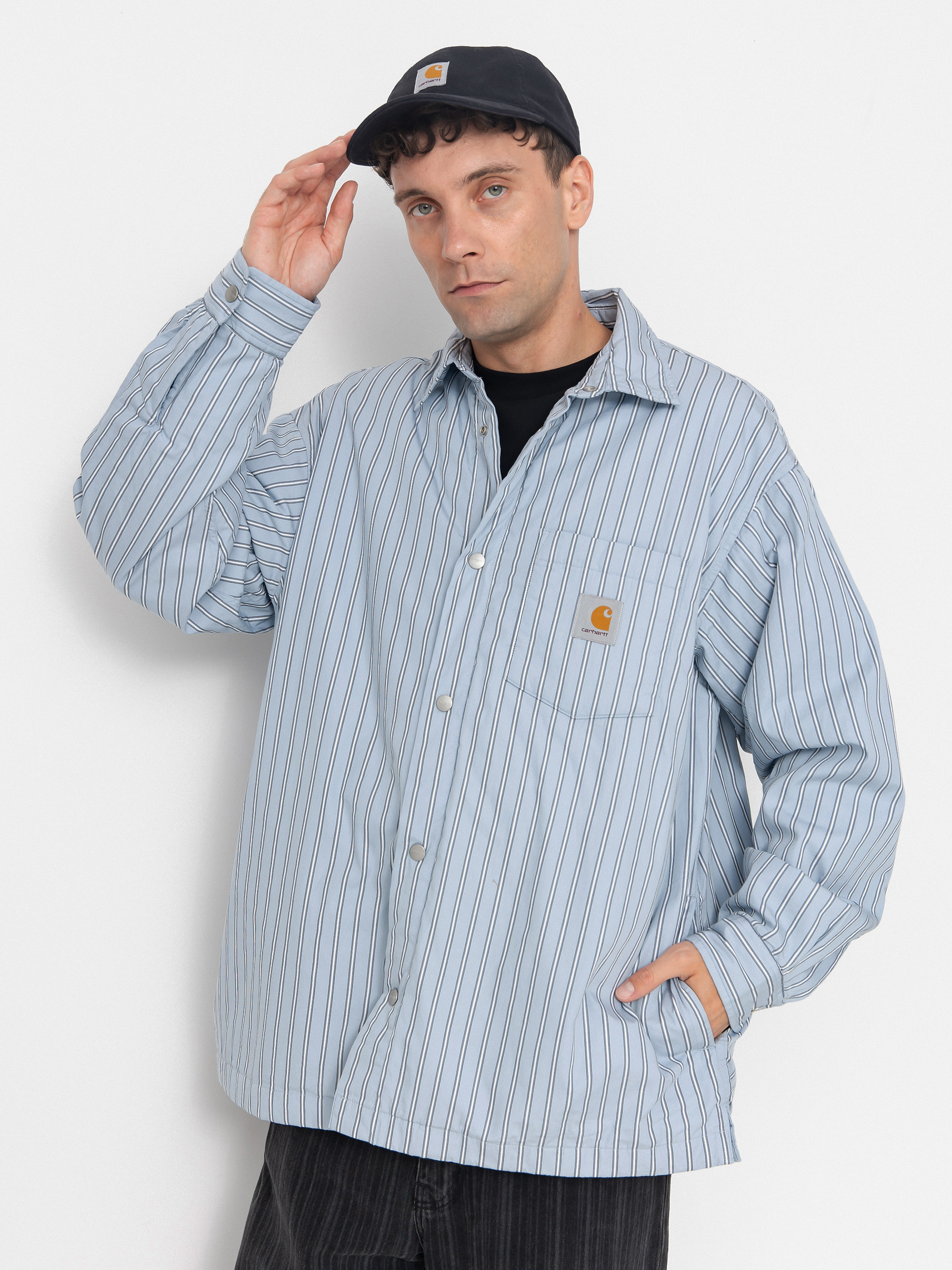 Kurtka Carhartt WIP Grimsby (grimsby stripe/blue fog)