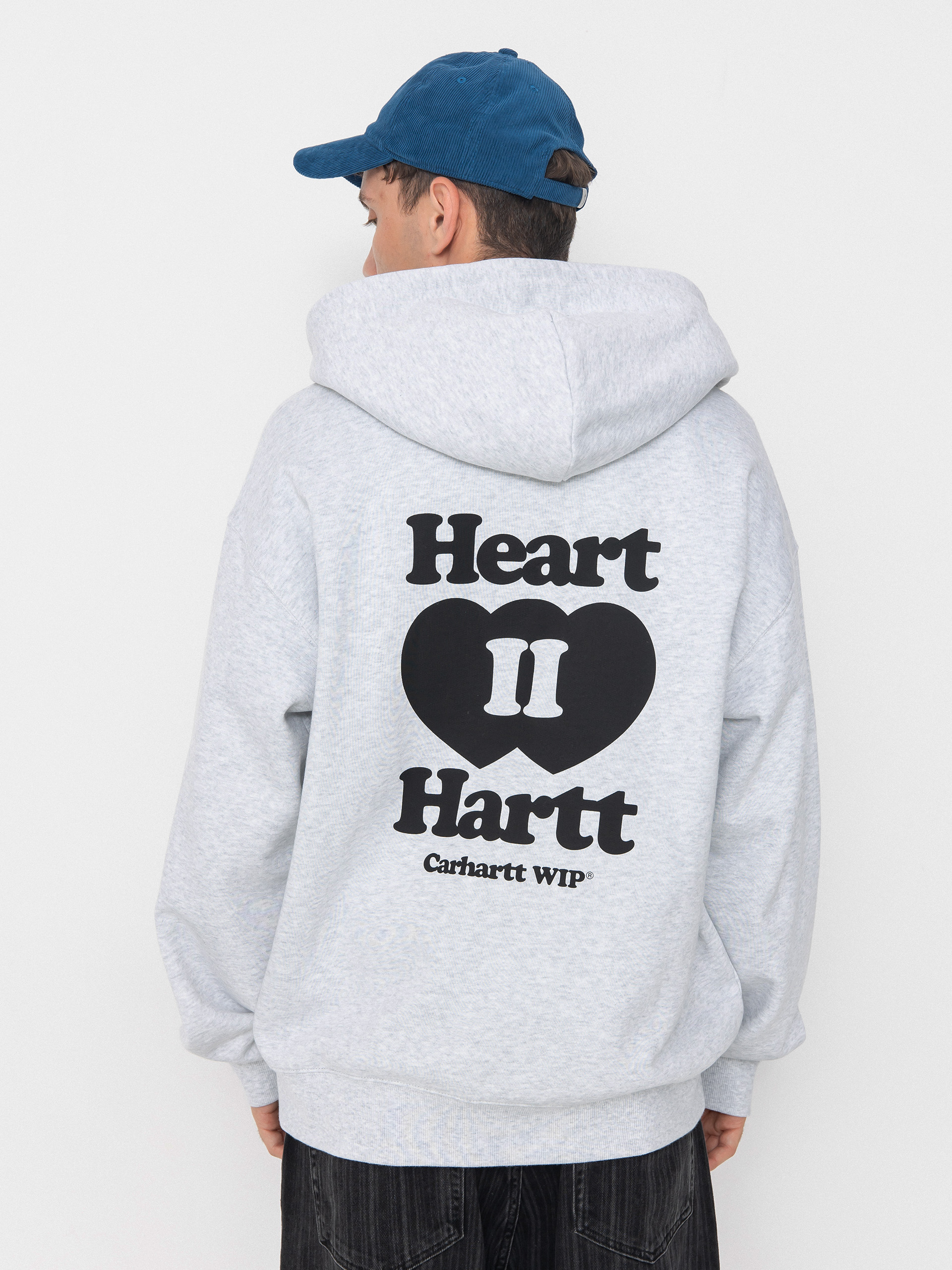 Bluza z kapturem Carhartt WIP Heart II Hartt ZHD (ash heather)