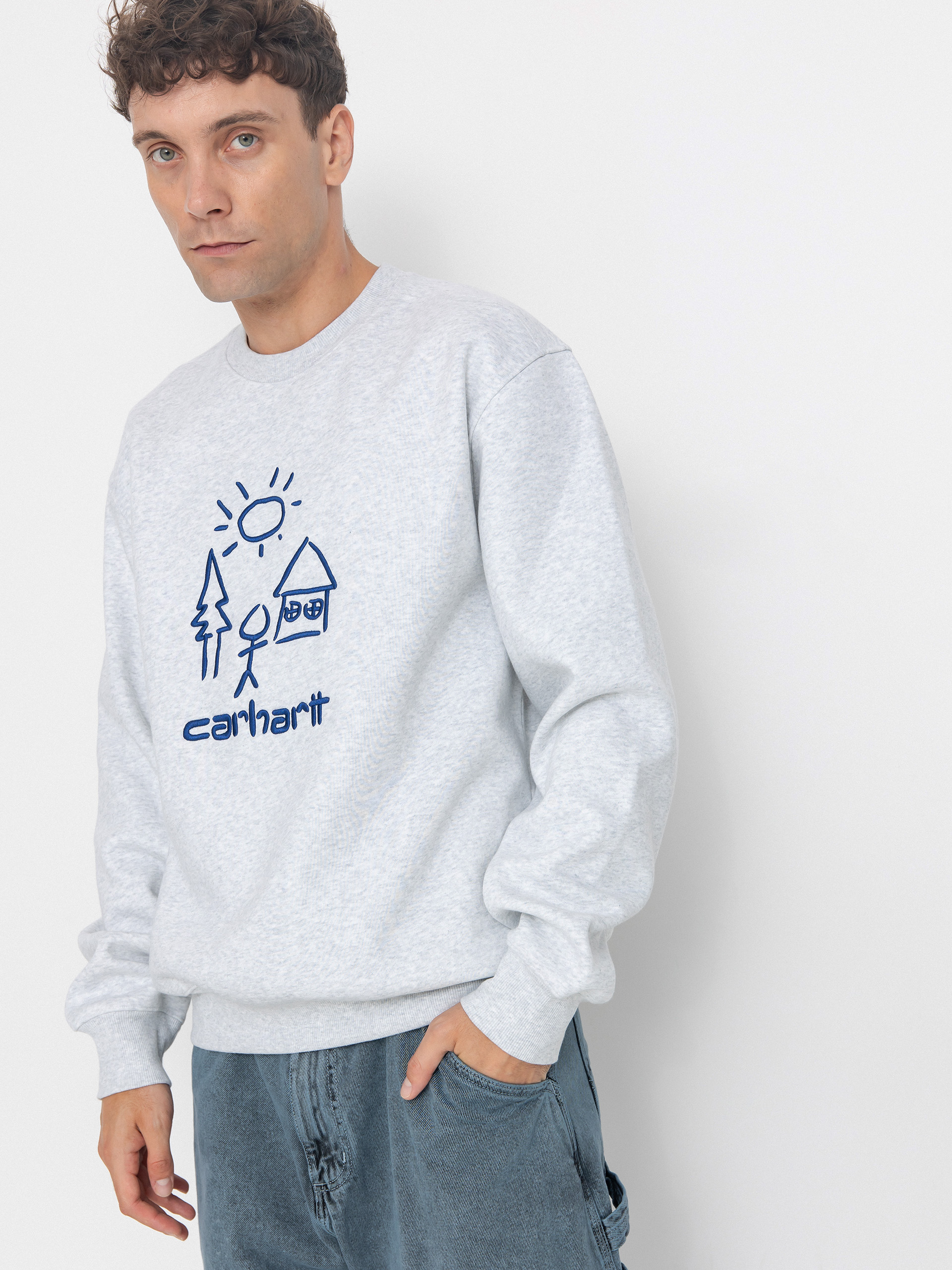 Bluza Carhartt WIP Masterpiece (ash heather/wolfsbane)