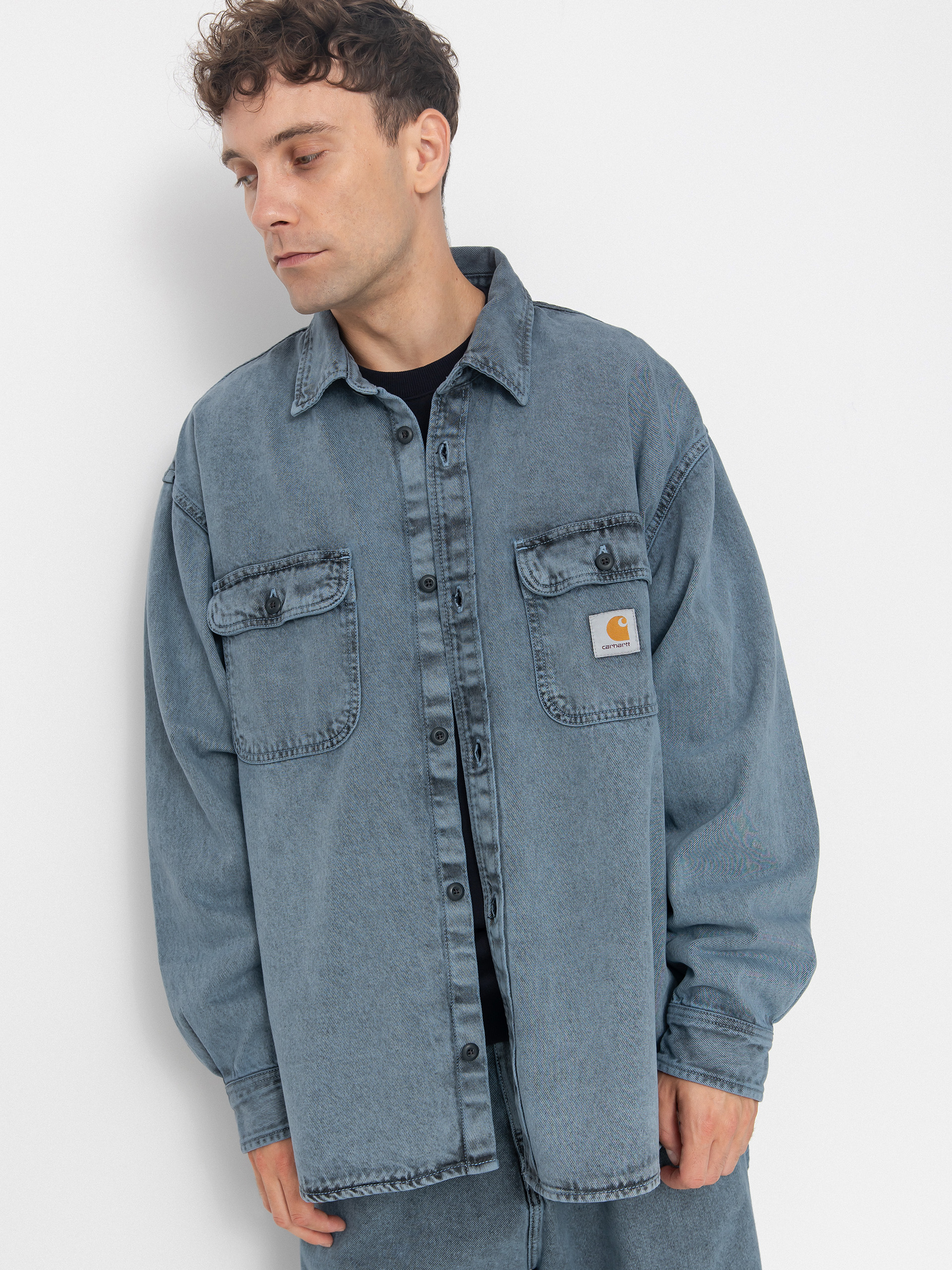 Kurtka Carhartt WIP Tigan (black/blue fog/garment dyed)