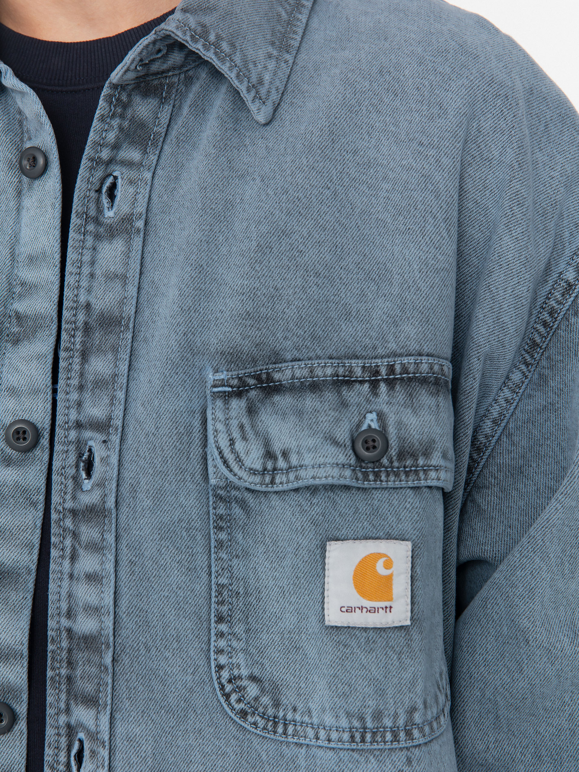 Kurtka Carhartt WIP Tigan (black/blue fog/garment dyed)