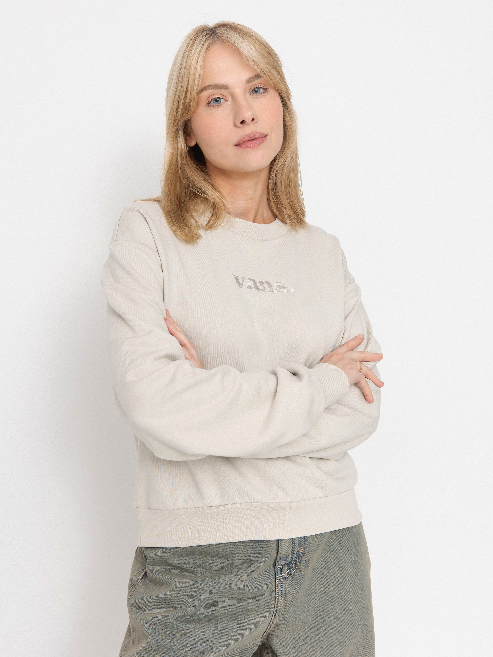 Bluza Vans W Essential H Ft Rlx Crew Wmn (taupe mist)