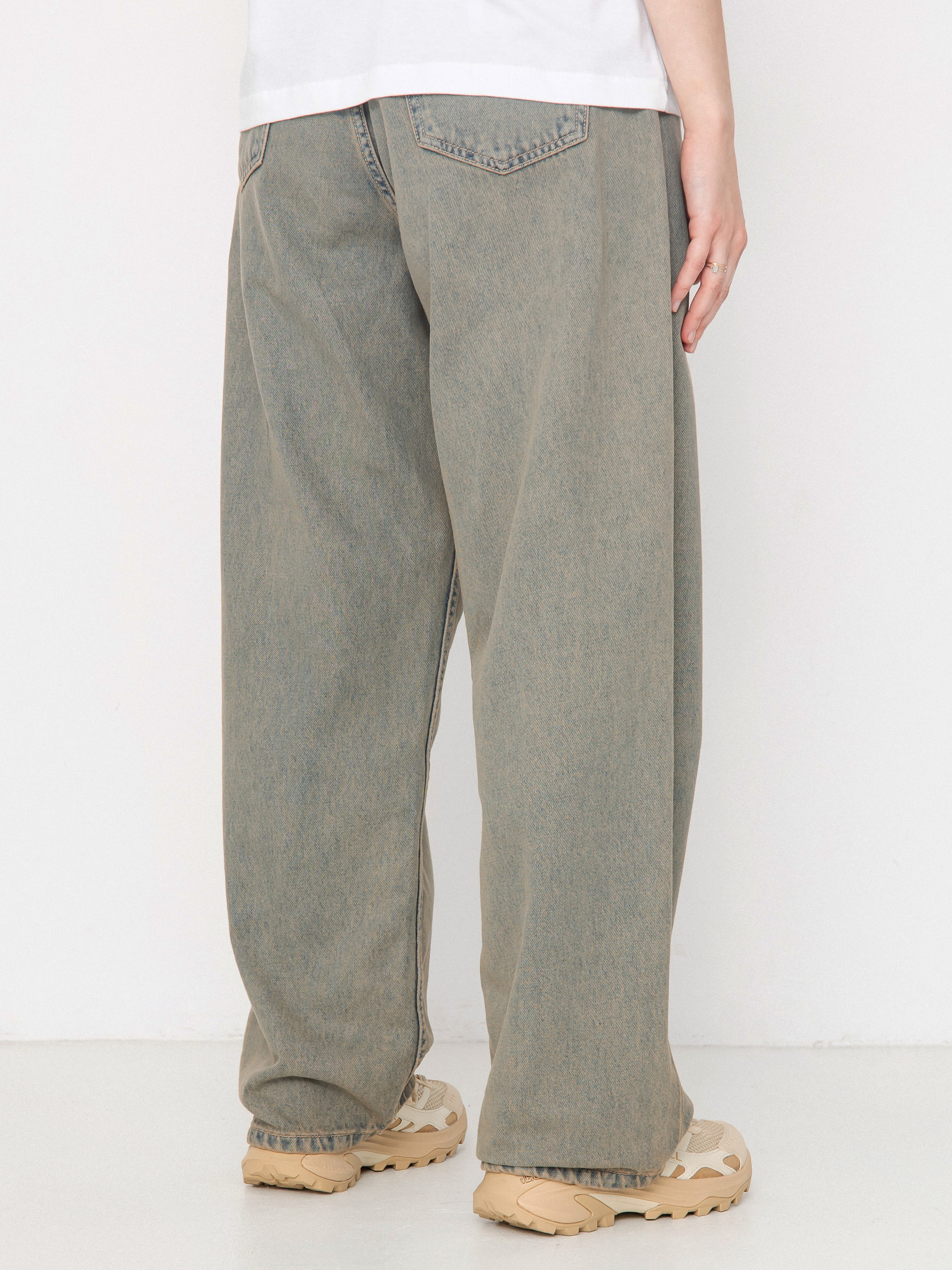 Spodnie Carhartt WIP Brandon Wmn (blue/leather/garment dyed)