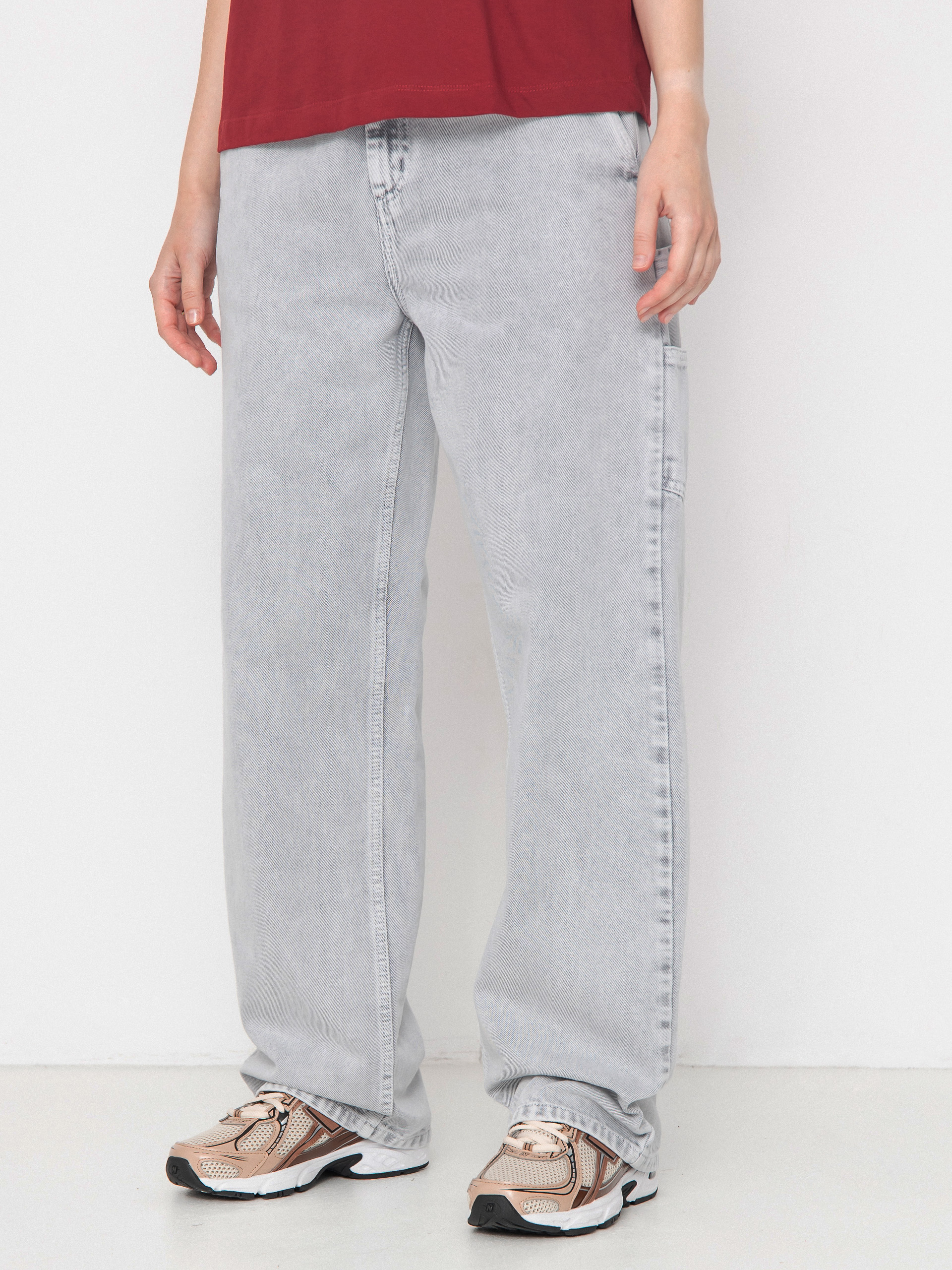Spodnie Carhartt WIP Pierce Straight Wmn (black/chalk wash)