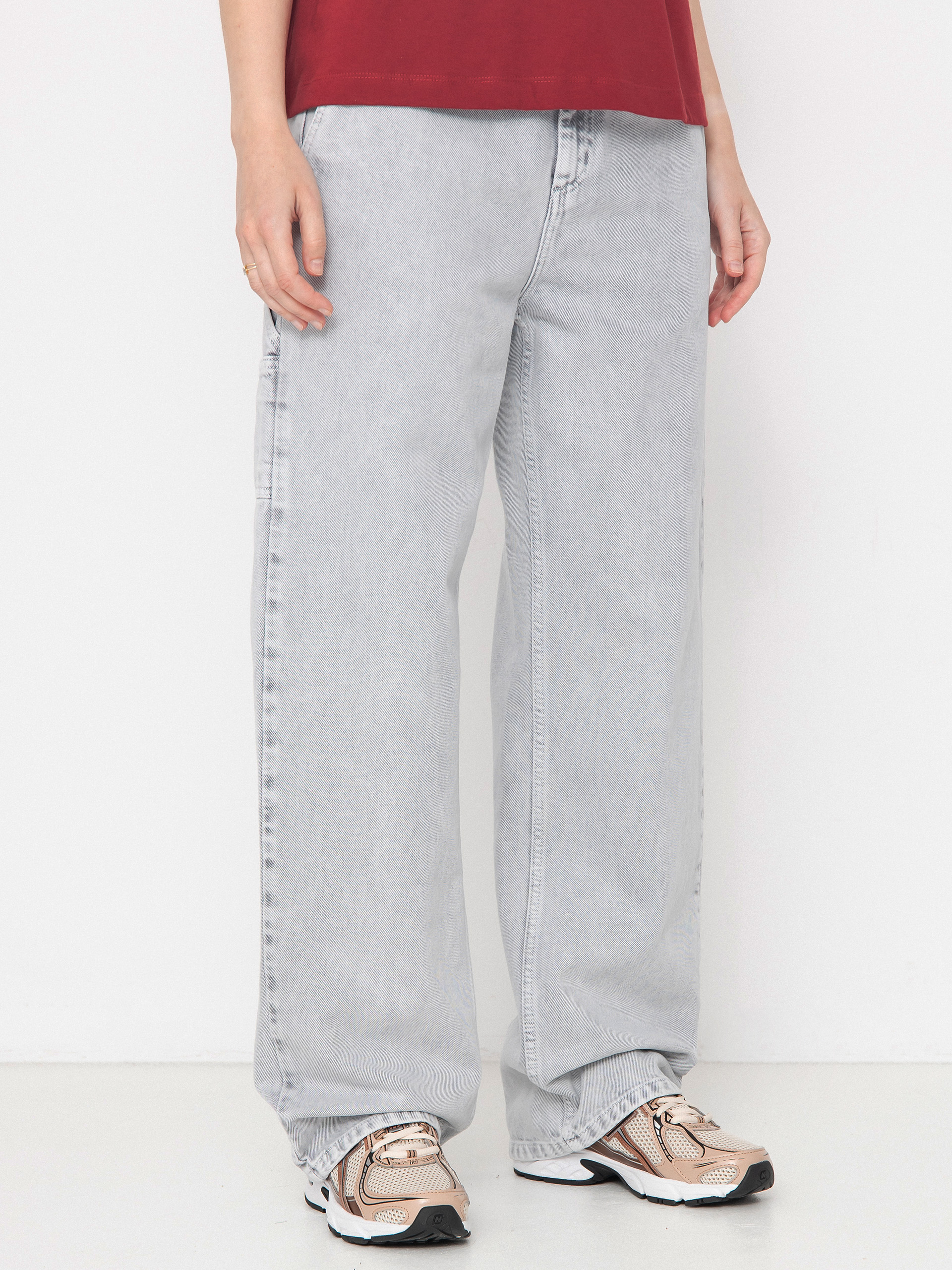 Spodnie Carhartt WIP Pierce Straight Wmn (black/chalk wash)