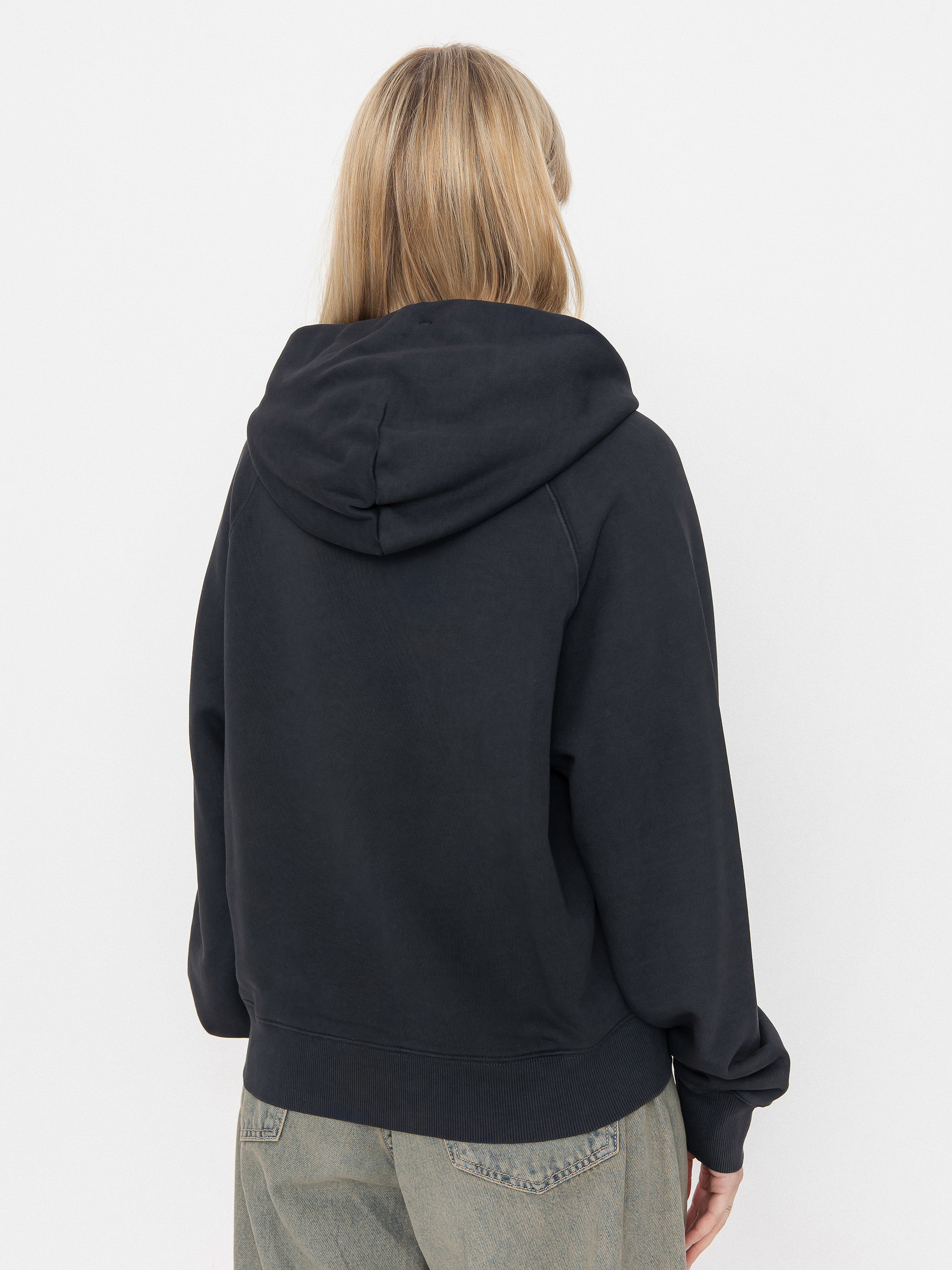 Bluza z kapturem Carhartt WIP Hudson HD Wmn (black/chalk wash)