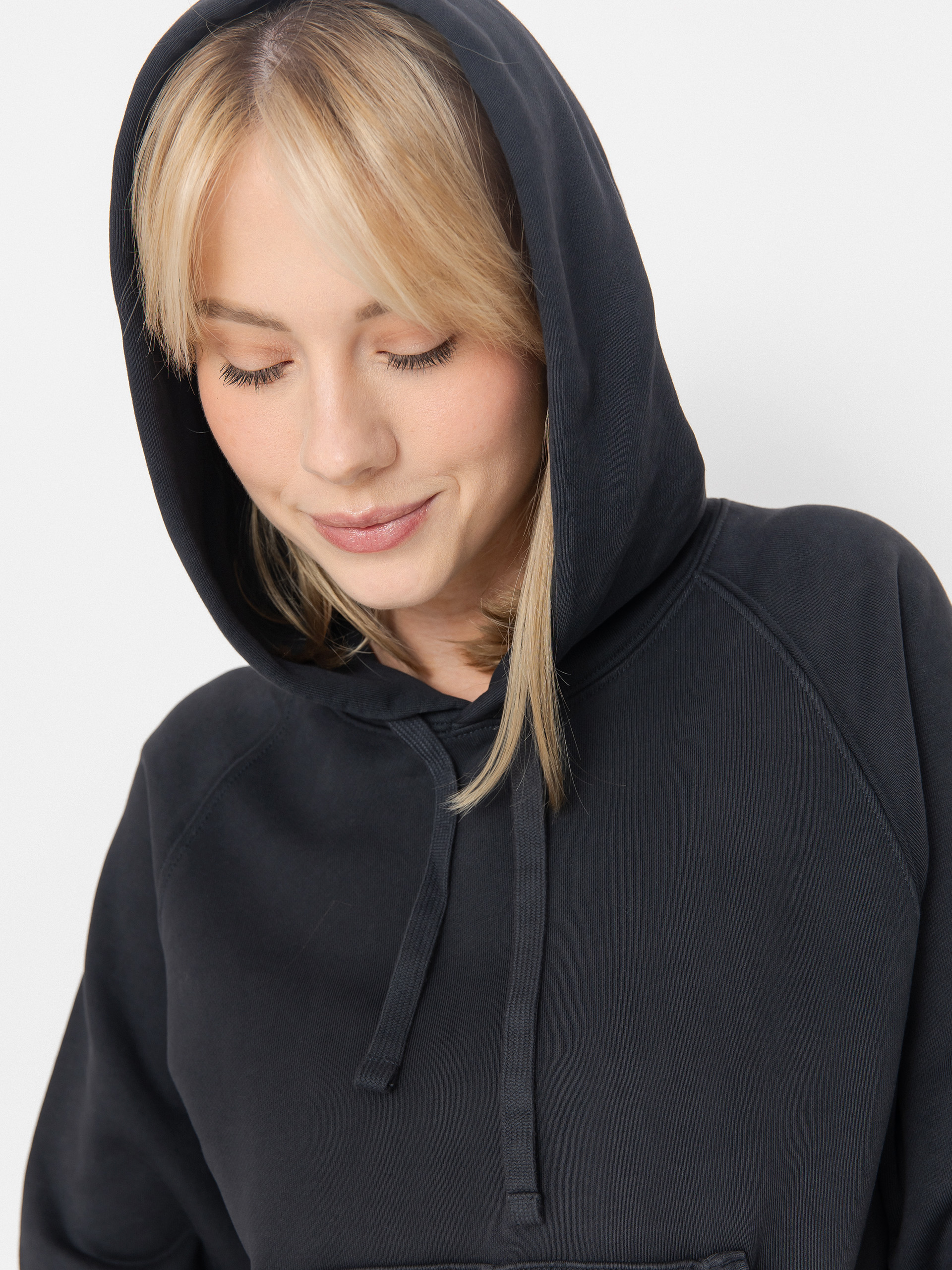 Bluza z kapturem Carhartt WIP Hudson HD Wmn (black/chalk wash)