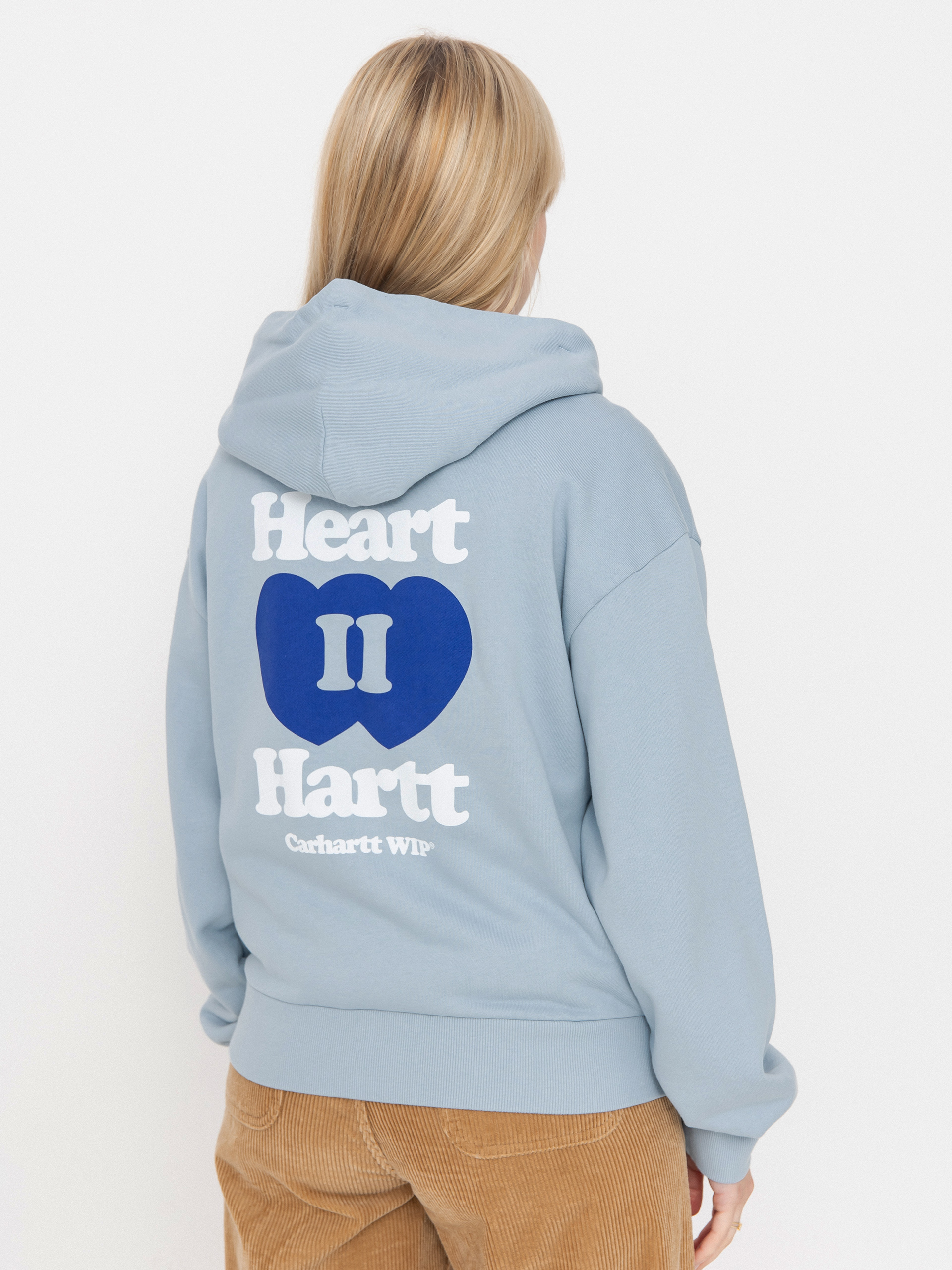 Bluza z kapturem Carhartt WIP Heart II Hartt ZHD Wmn (blue fog)