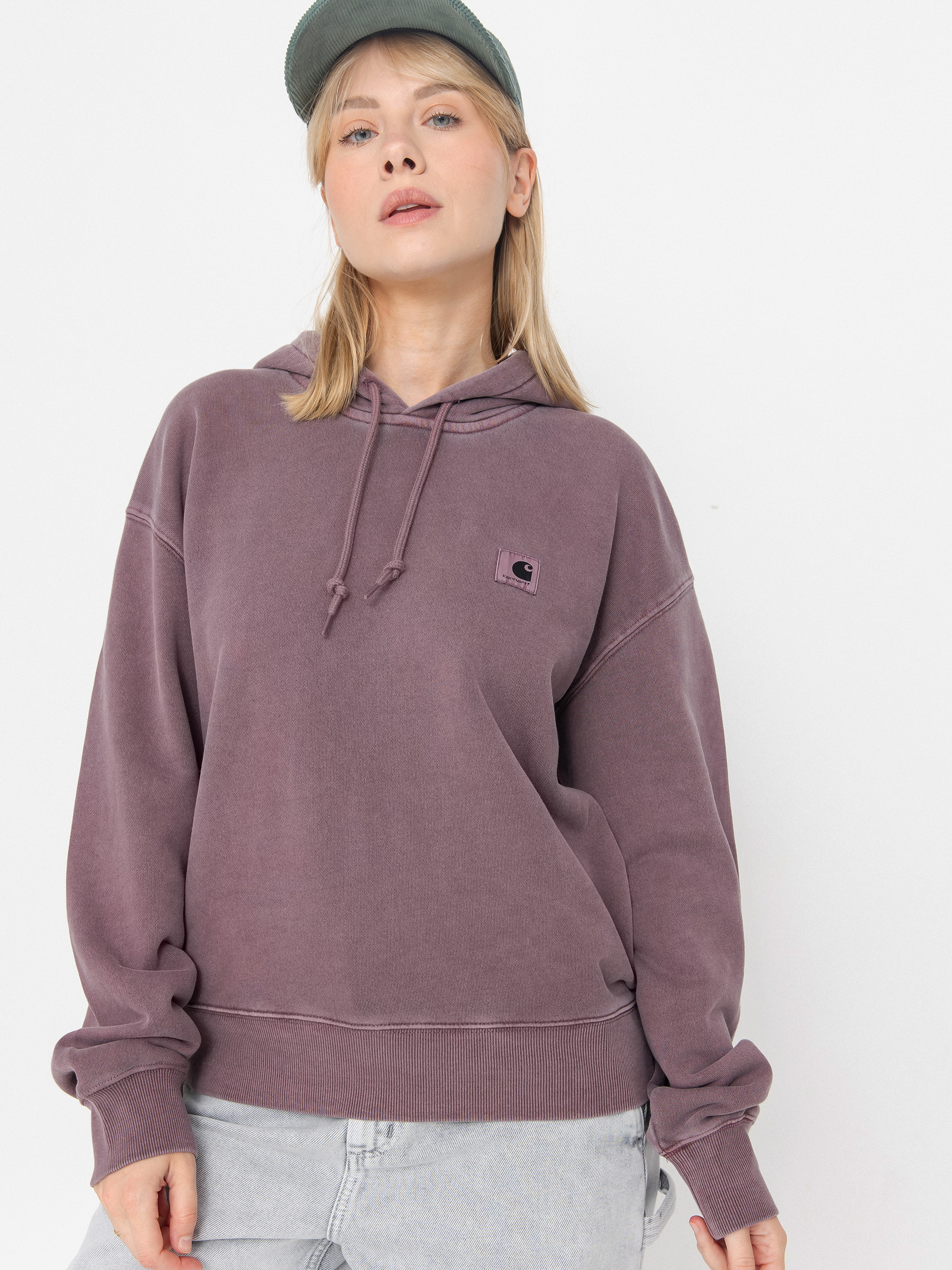 Bluza z kapturem Carhartt WIP Nelson HD Wmn (phlox/garment dyed)