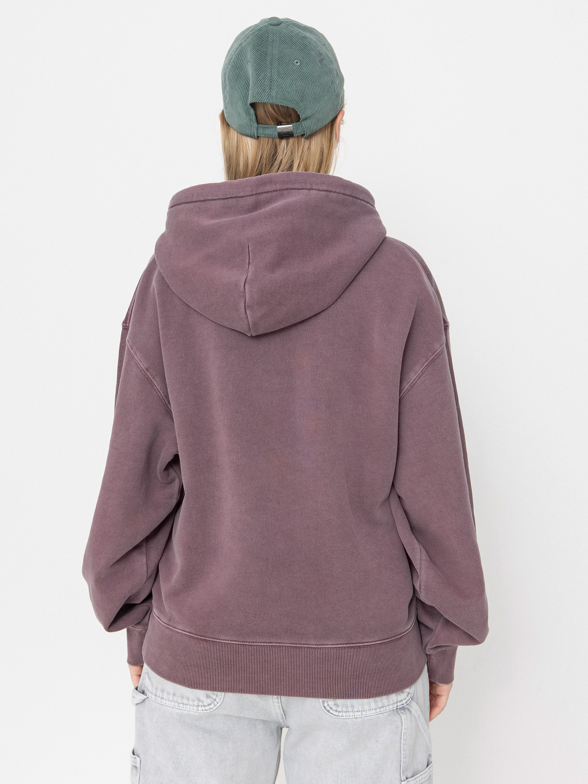 Bluza z kapturem Carhartt WIP Nelson HD Wmn (phlox/garment dyed)
