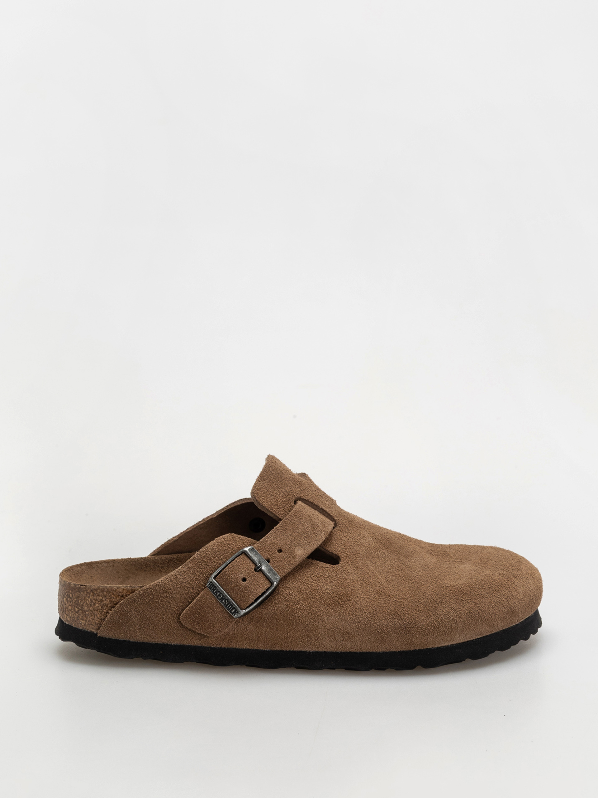 Klapki Birkenstock Boston SFB Suede Leather Narrow Wmn (dark tea)