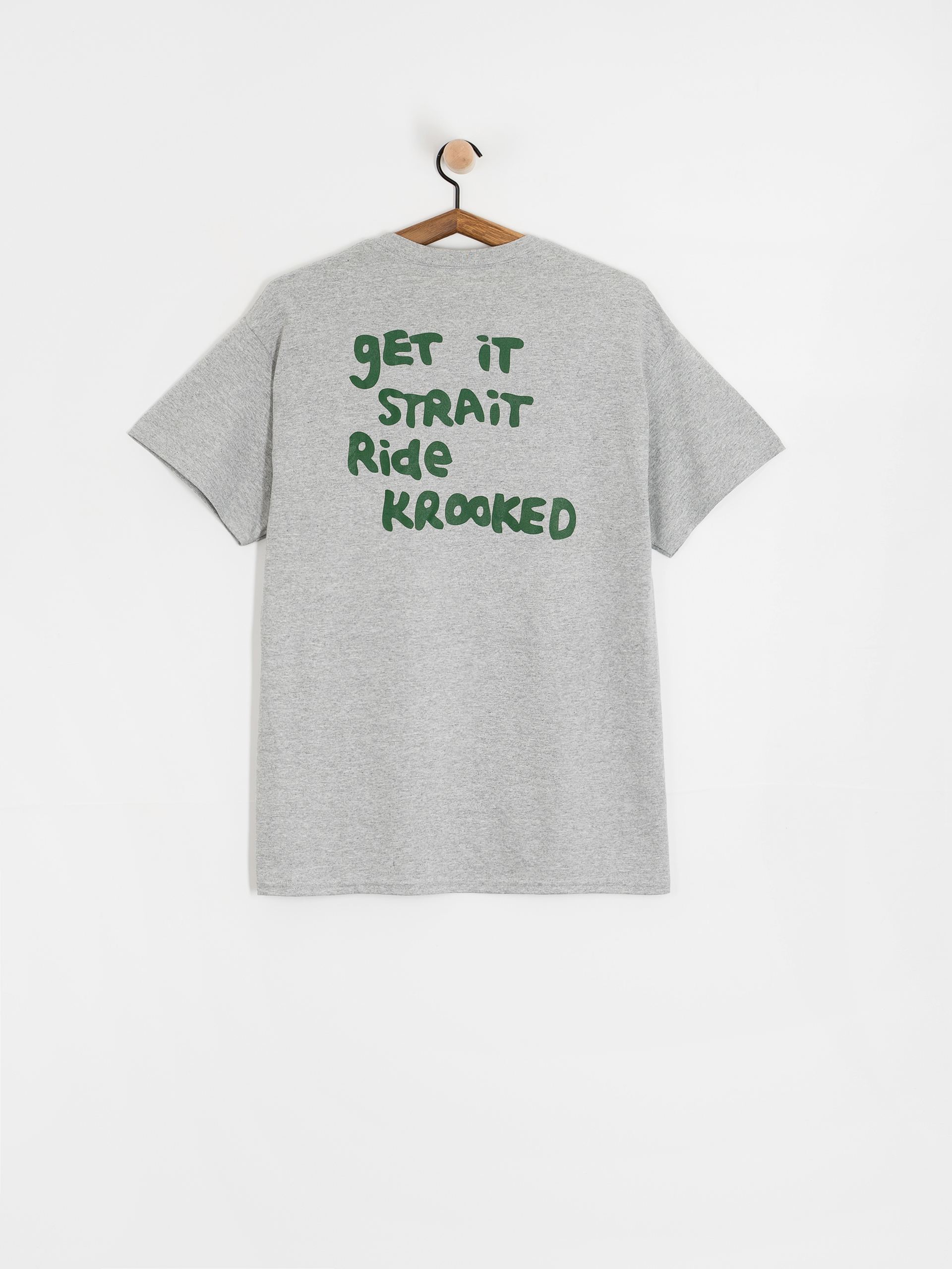 T-shirt Krooked Pocket Eyes (heather grey)