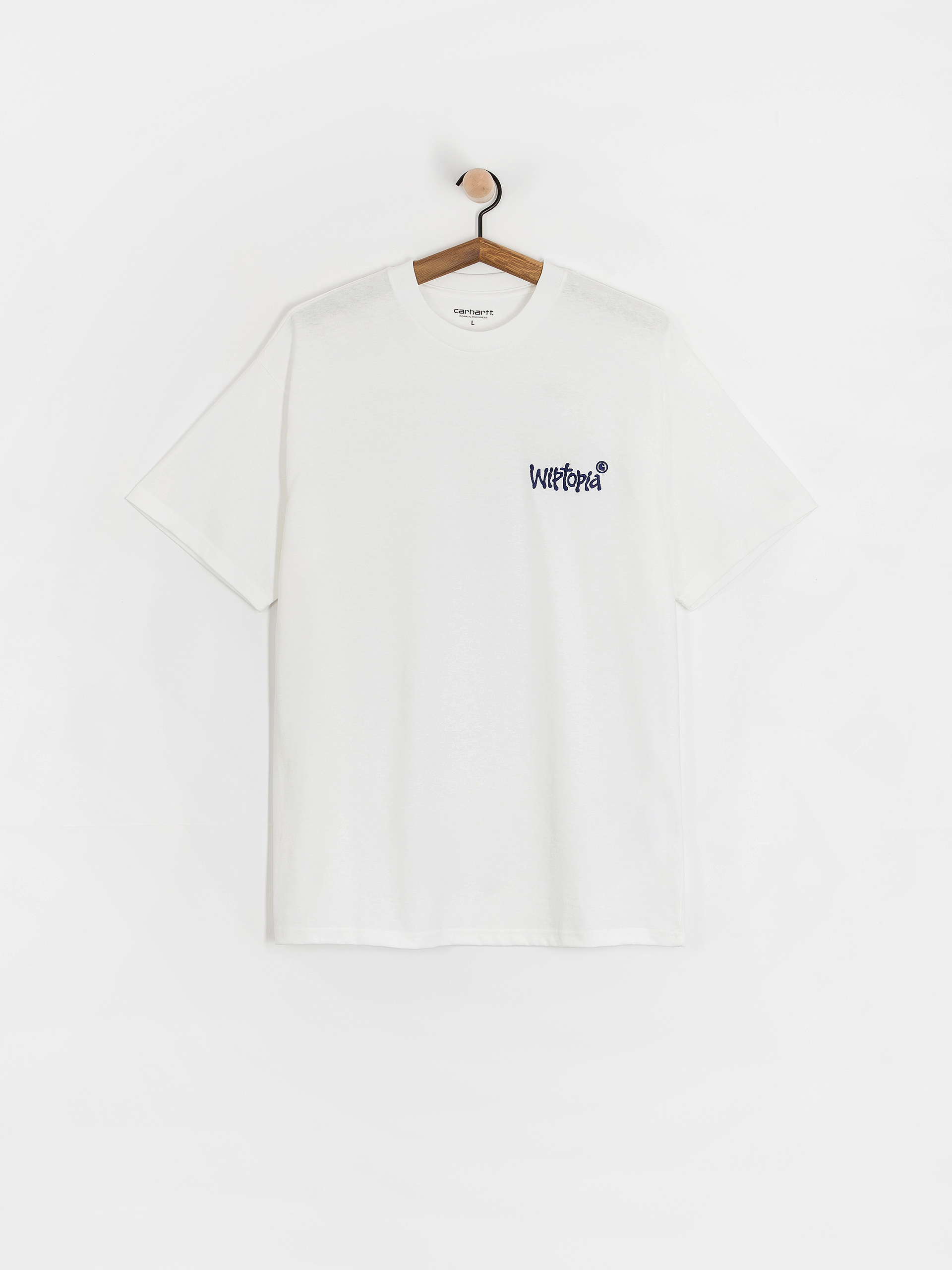 T-shirt Carhartt WIP Wiptopia Script (white/blue)