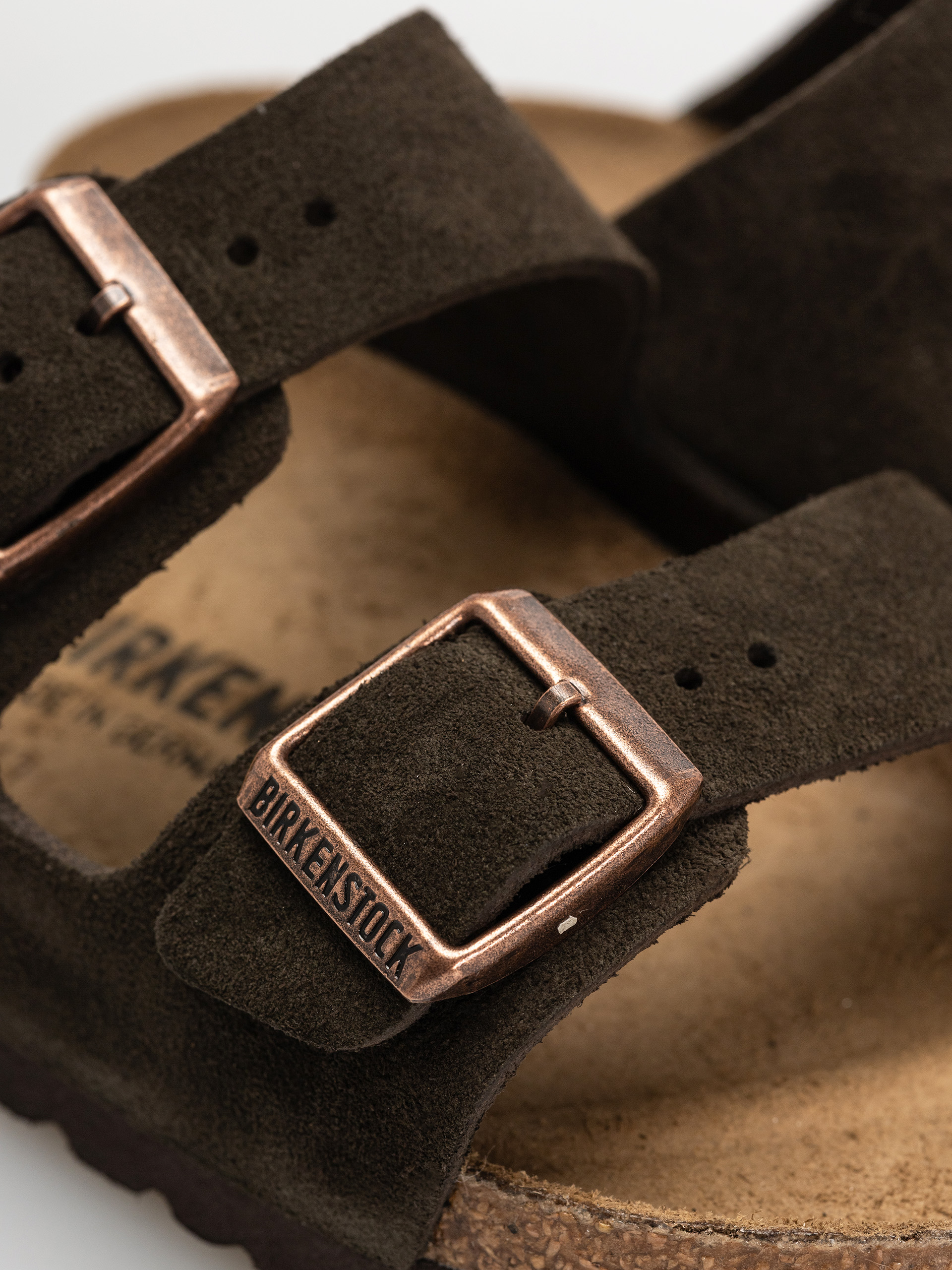 Klapki Birkenstock Arizona Suede Leather Narrow Wmn (mocca)