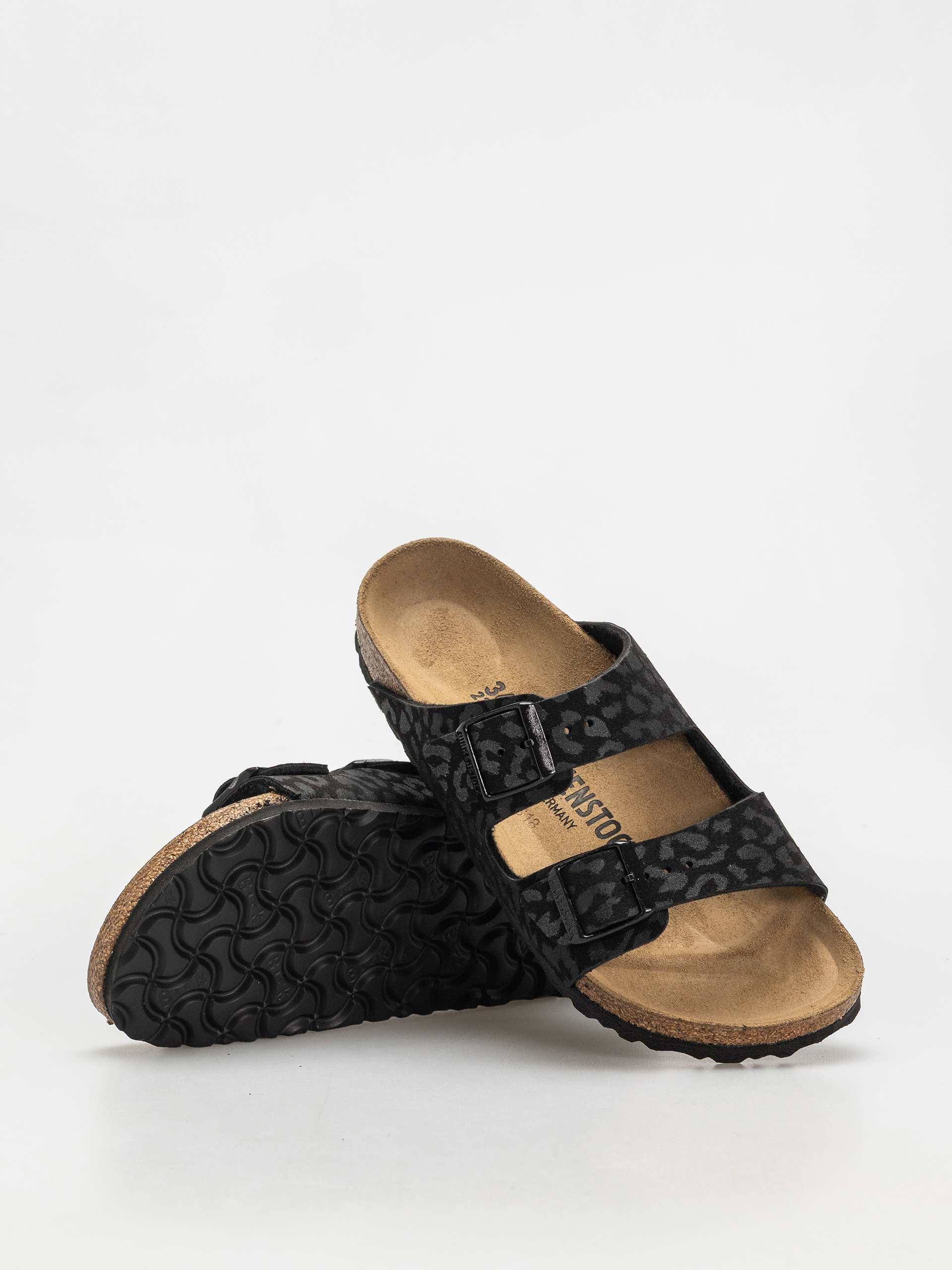 Klapki Birkenstock Arizona Synthetics Narrow Wmn (leo black)