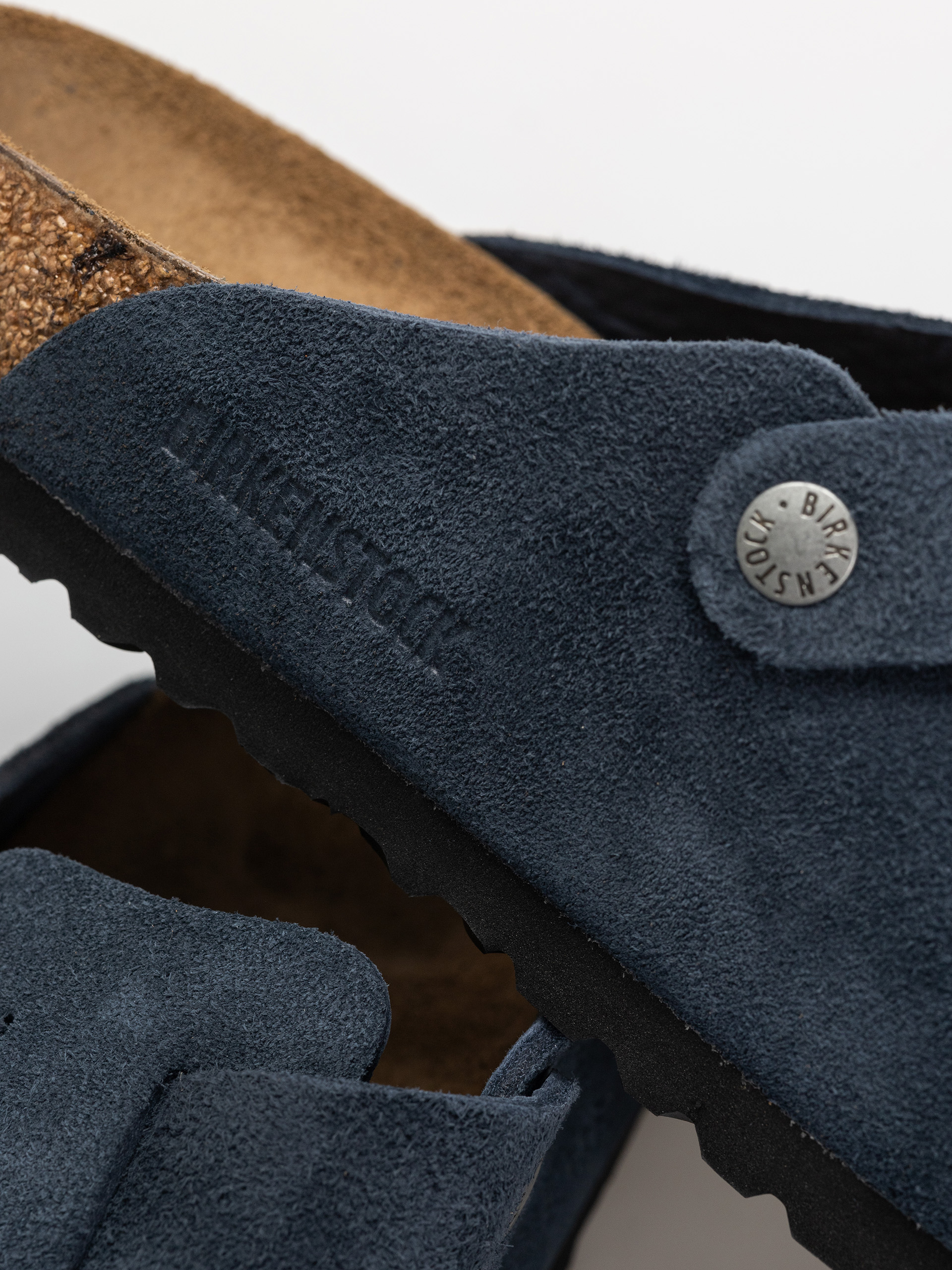 Klapki Birkenstock Boston Suede Leather Regular (new navy)