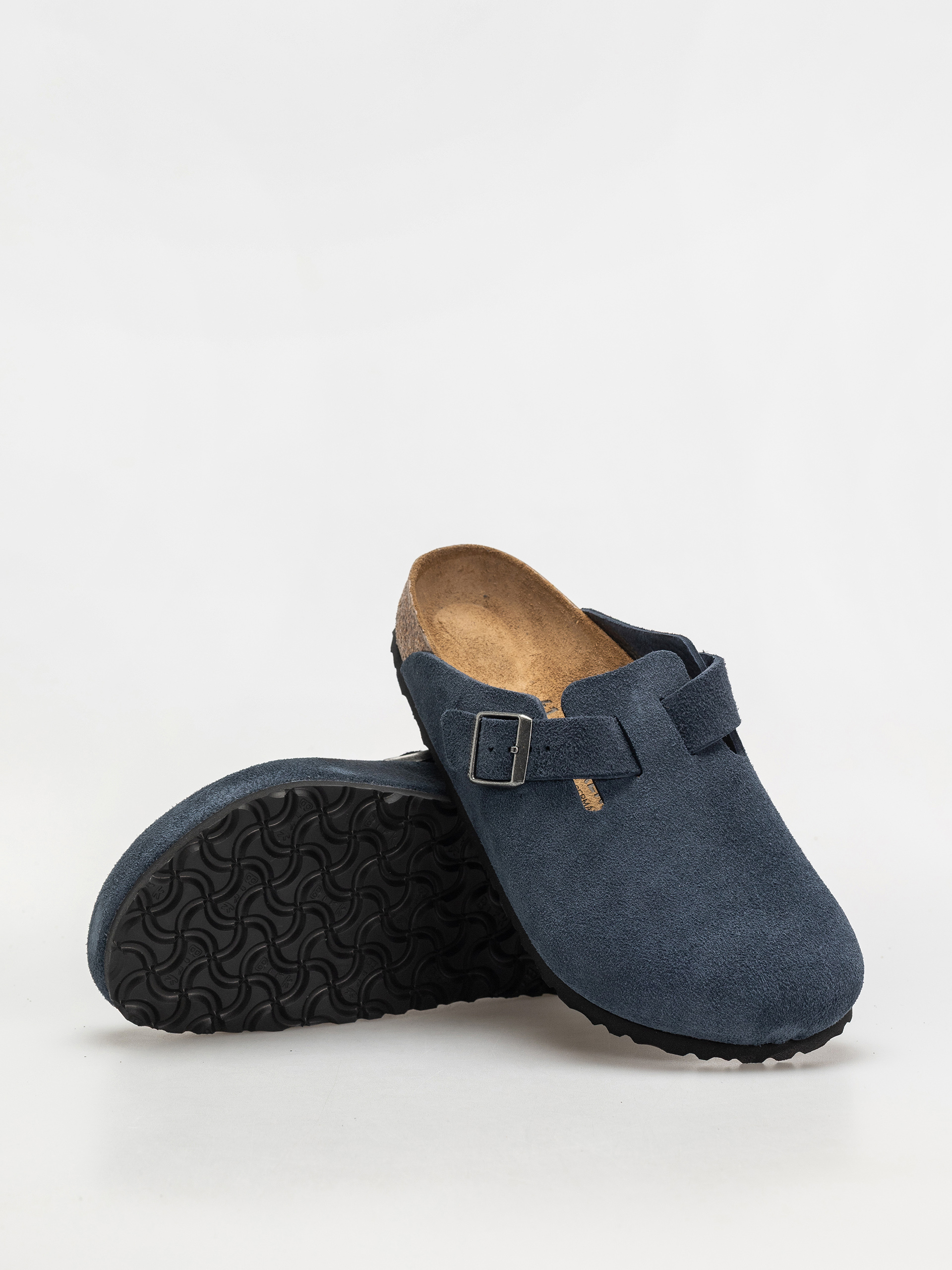 Klapki Birkenstock Boston Suede Leather Regular (new navy)